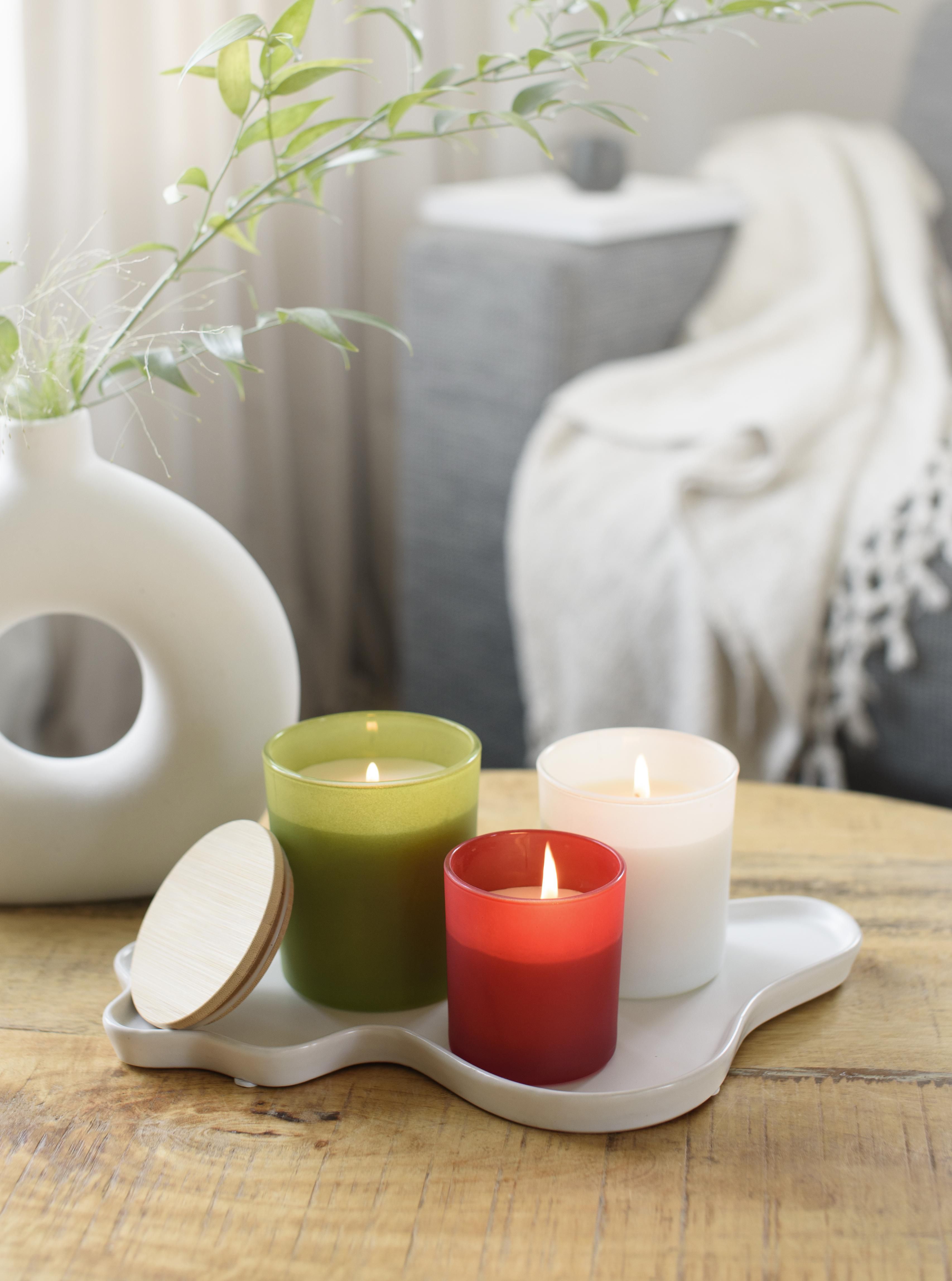 Vue 9 de Bougie Josiah | Verre avec couvercle bambou | Cire de soja | 280 g