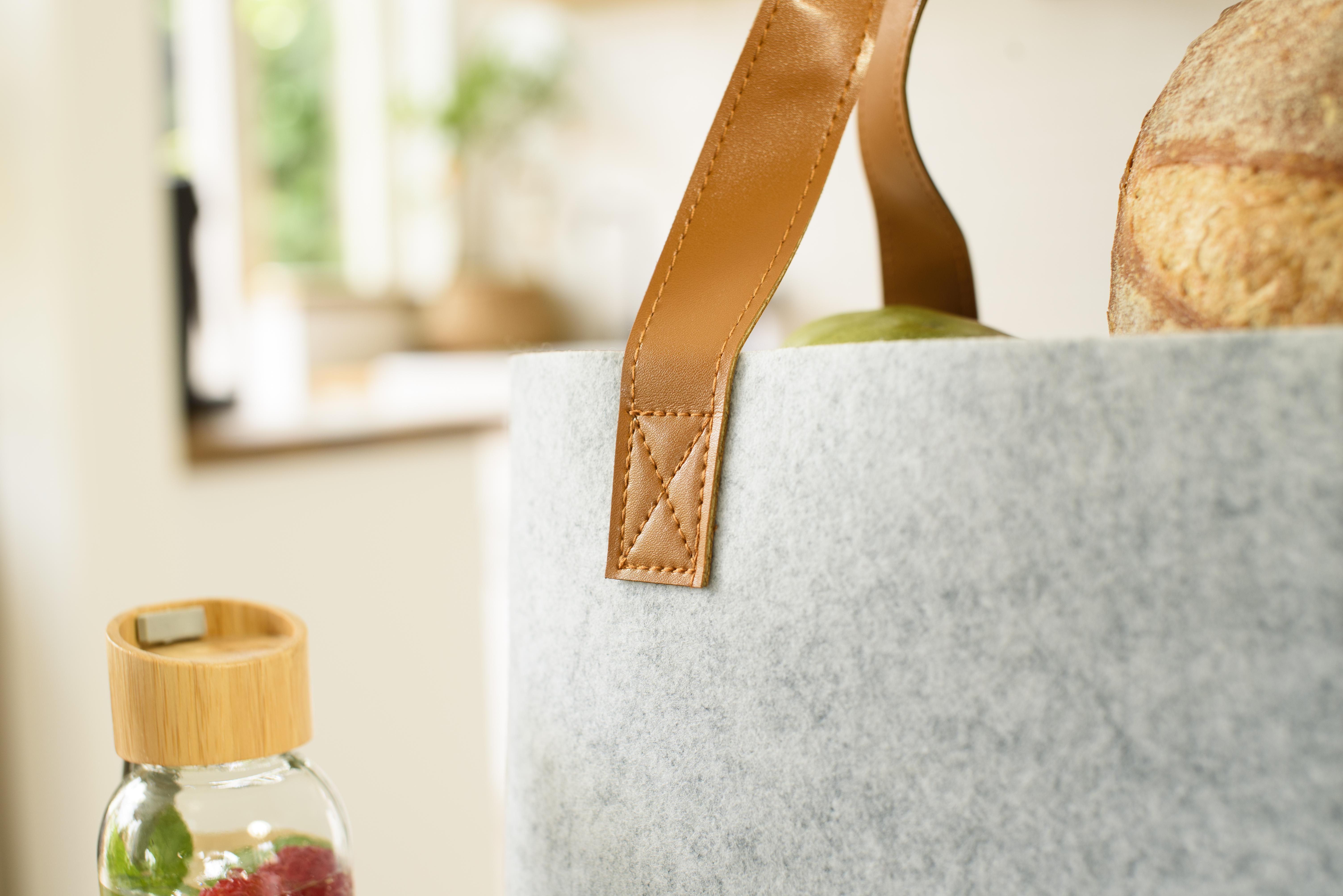 Vue 7 de Sac shopping Hunter | Feutre recyclé | Longues anses