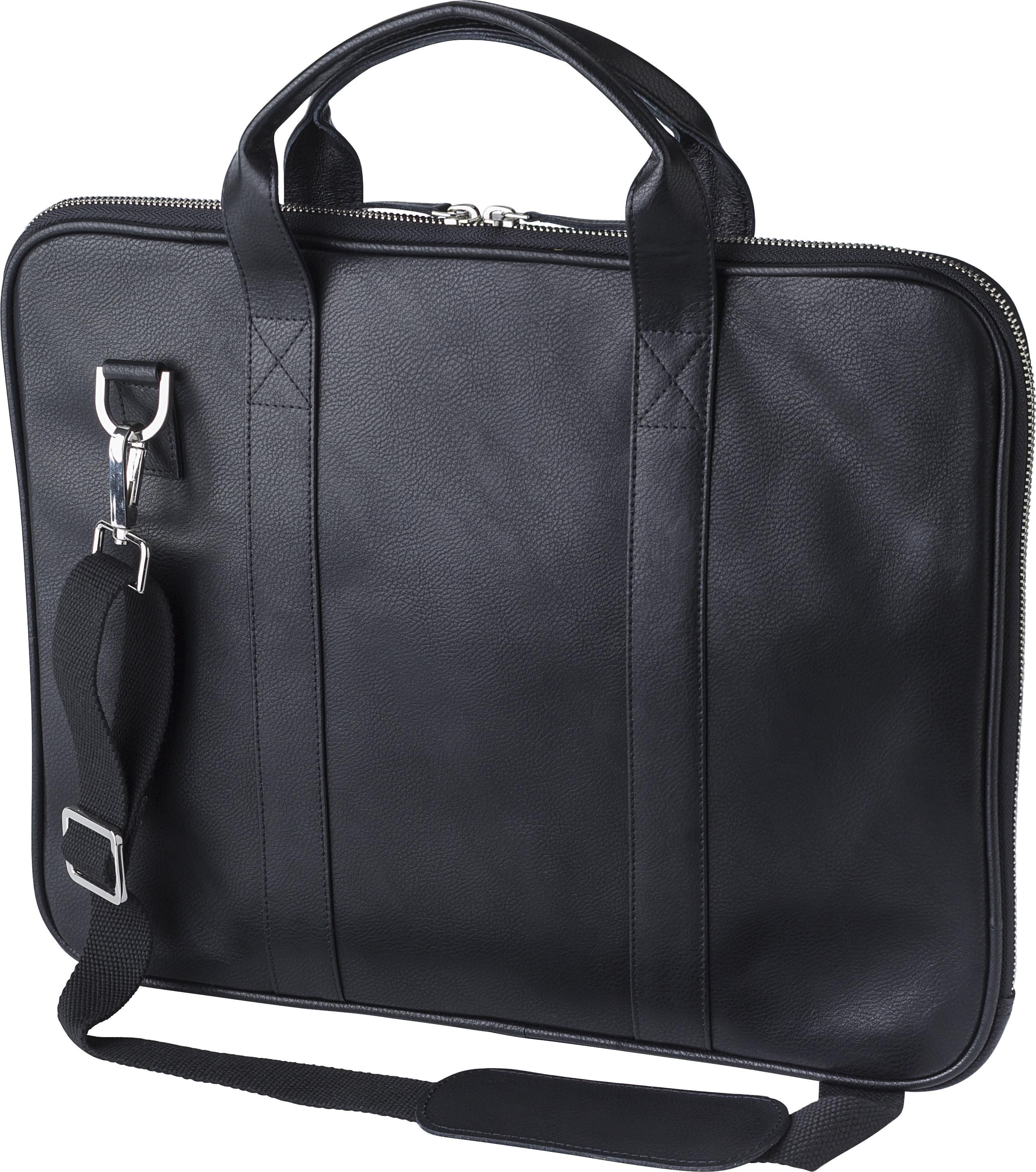 Vue 3 de Sac pour ordinateur portable Michael | Cuir véritable