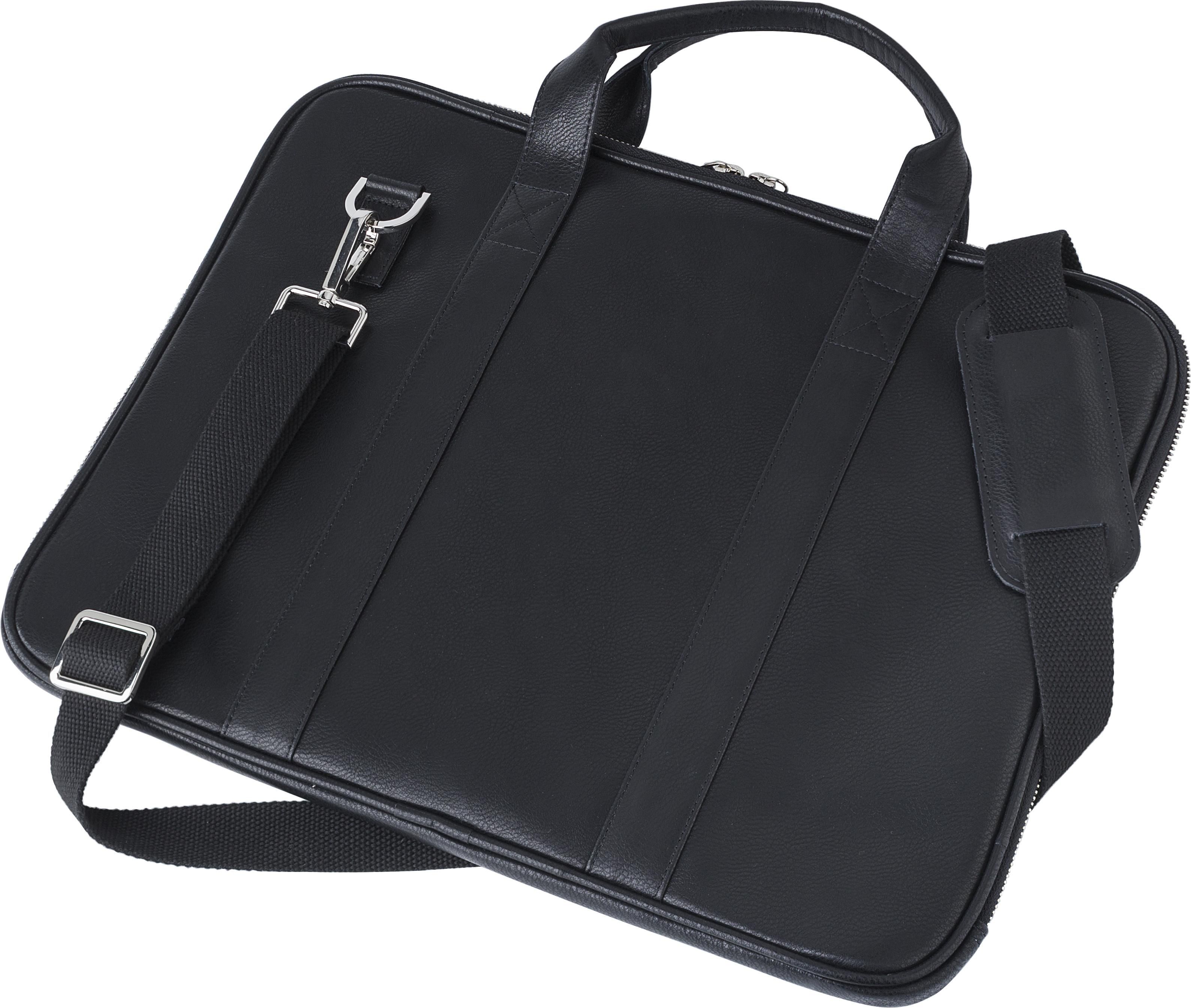Vue 4 de Sac pour ordinateur portable Michael | Cuir véritable