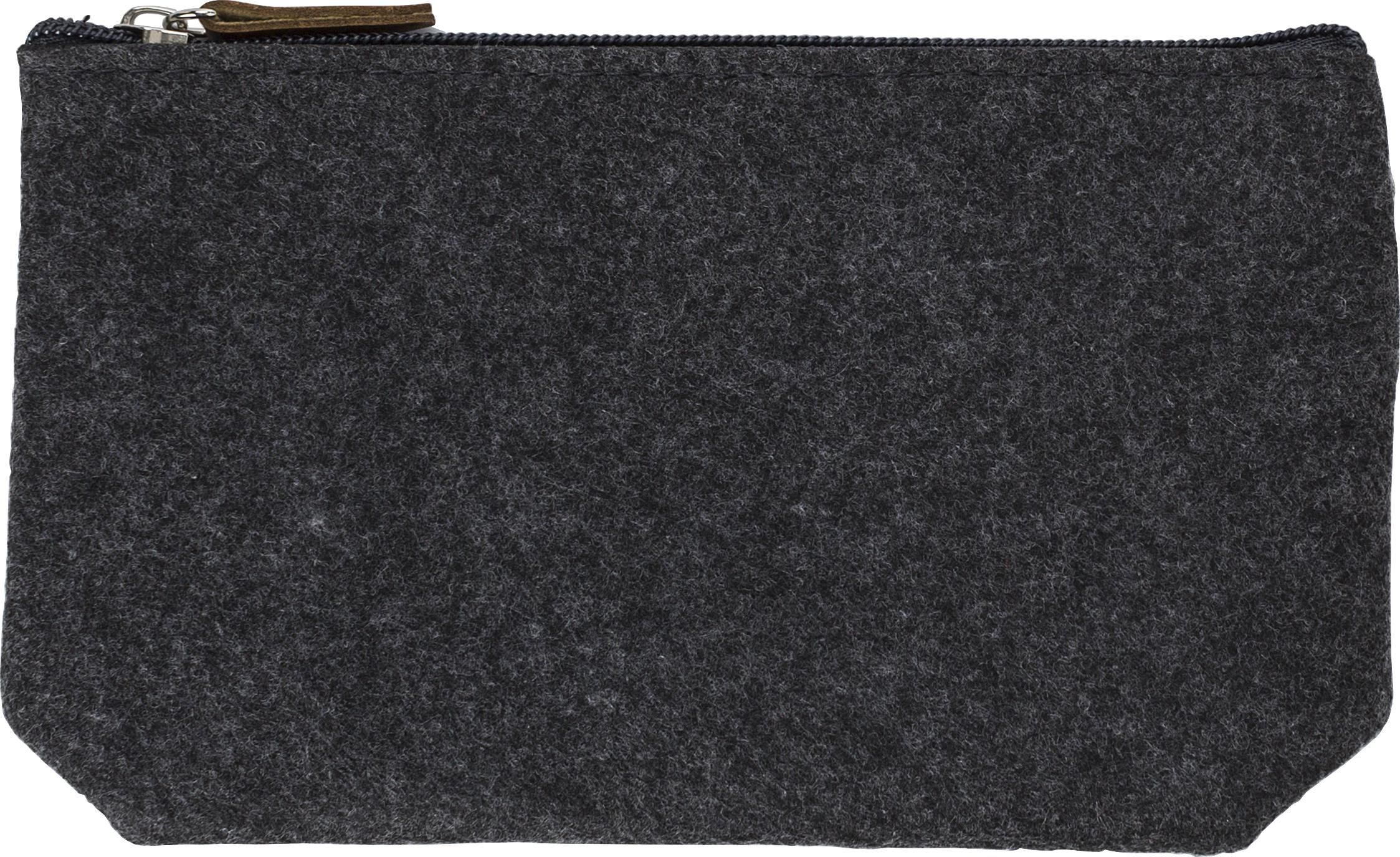 Pochette cosmétique Lucy | Feutre recyclé | Détails en simili-cuir