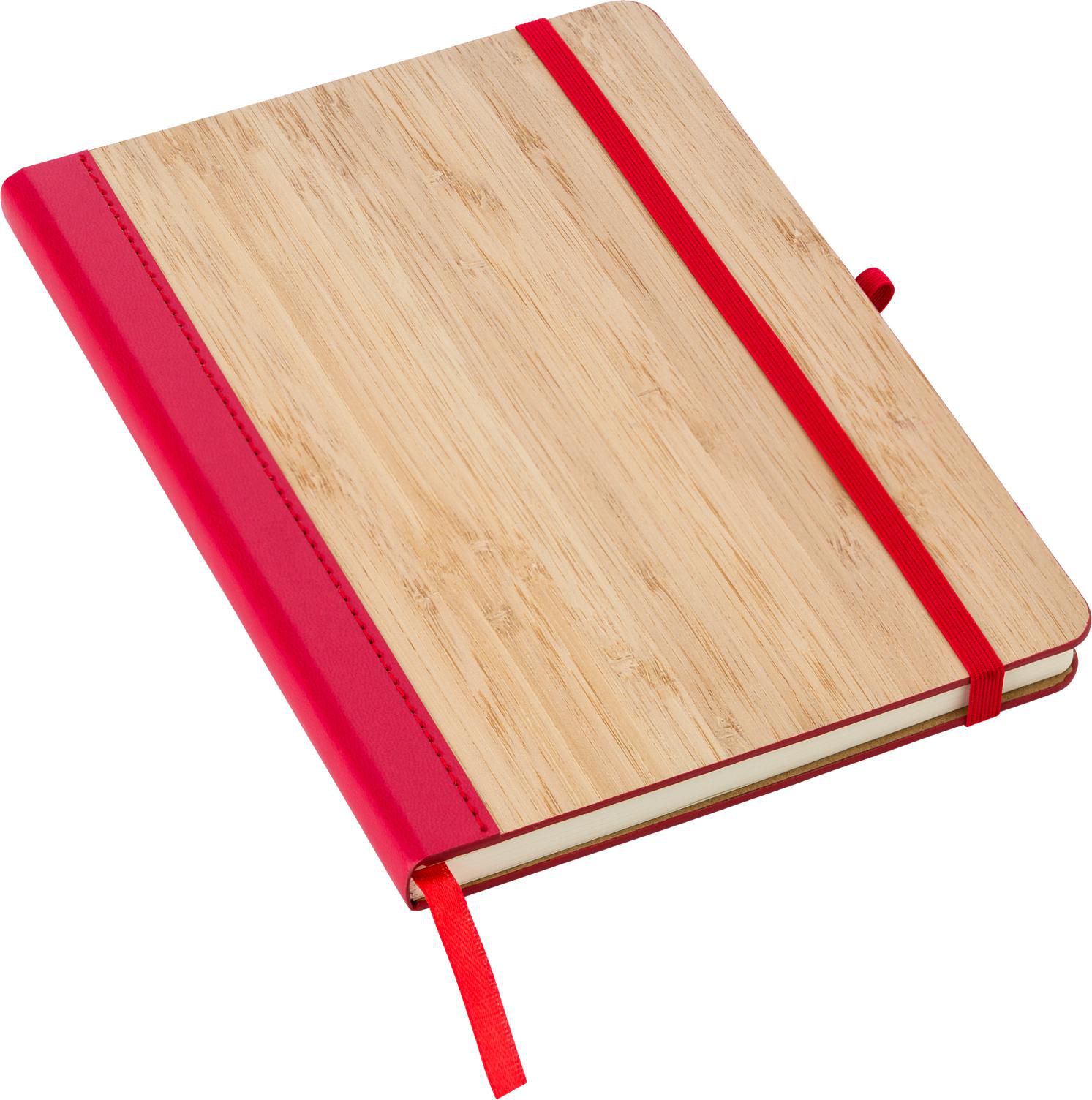 Vue 3 de Carnet de notes Dorita | Couverture bambou | A5 | Ligné