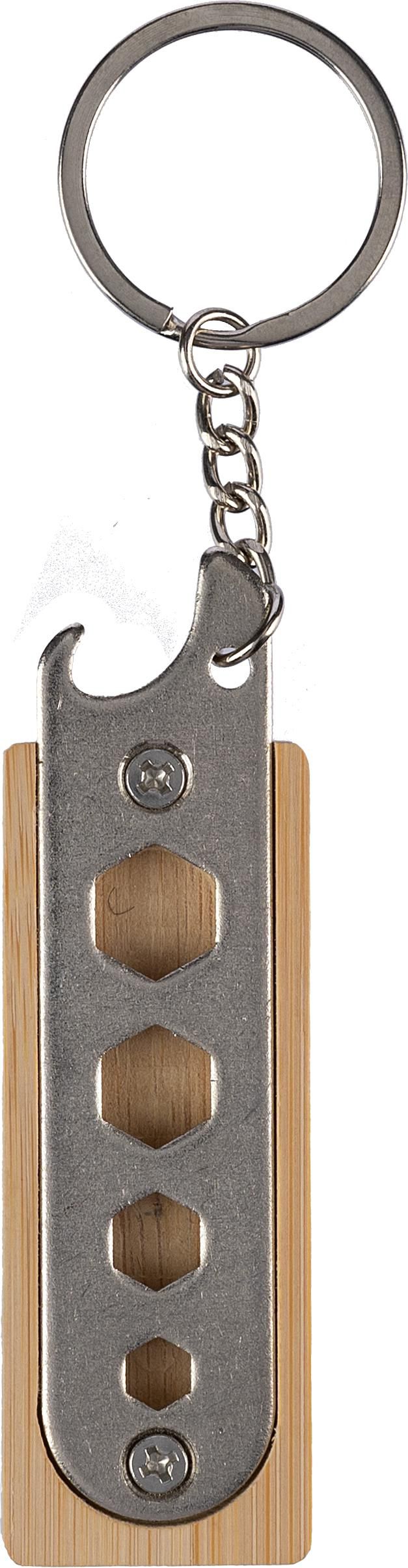 Vue 3 de Outil porte-clés Klaus | Bambou