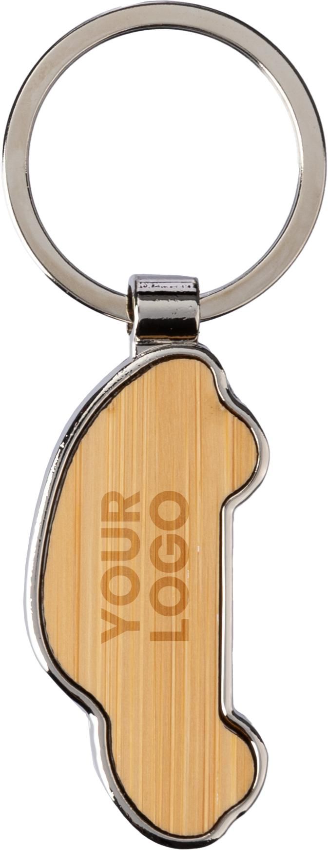 Vue 8 de Porte-clés Angelika | Bambou | Forme de voiture