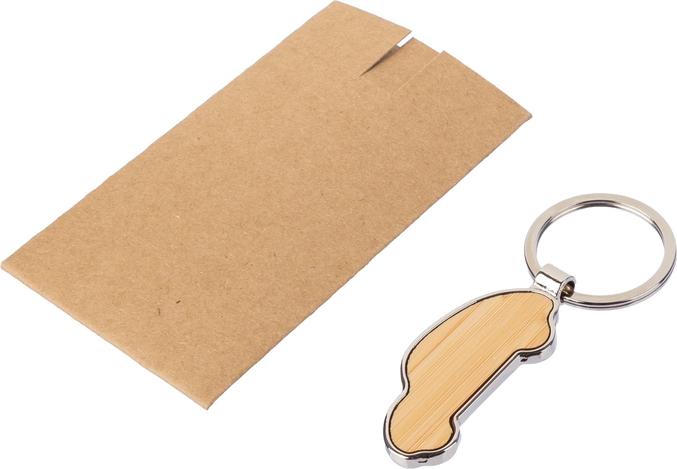Vue 7 de Porte-clés Angelika | Bambou | Forme de voiture