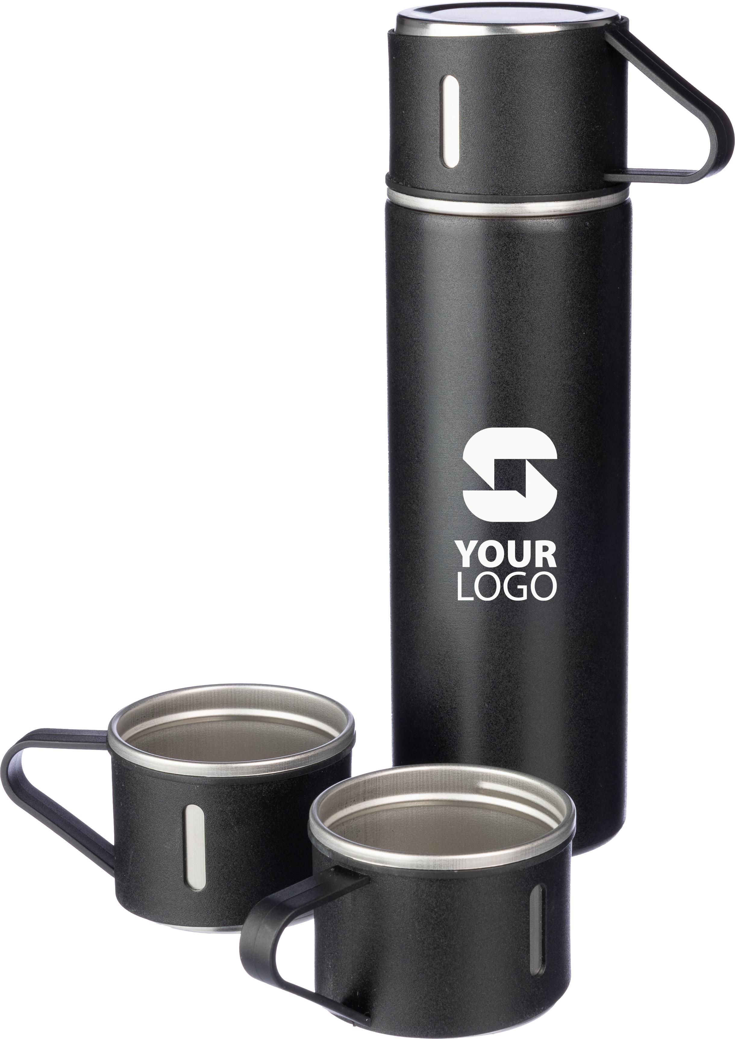 Vue 10 de Set de thermos | Inox | 420 ml + 2 tasses