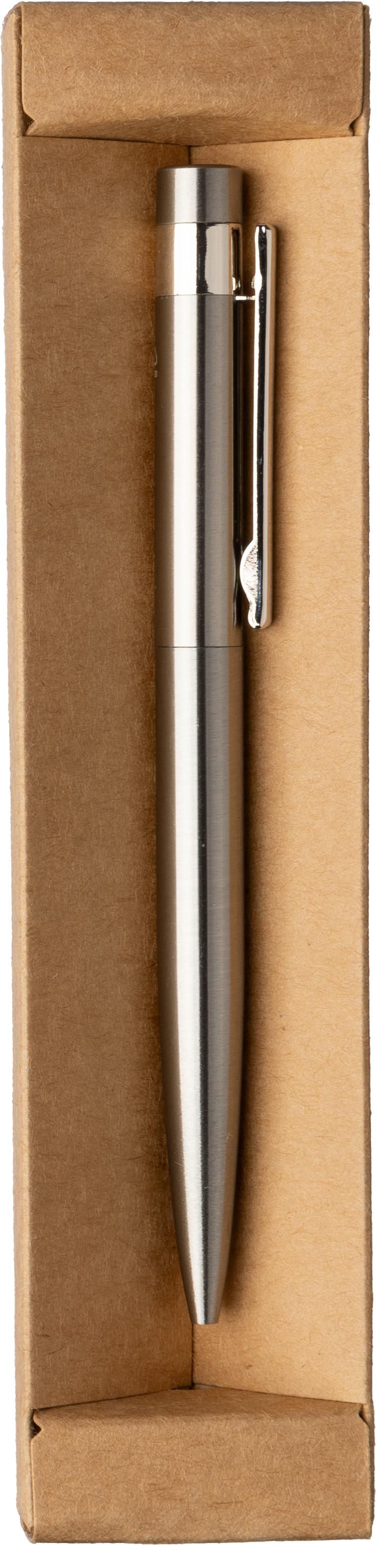 Vue 7 de Stylo bille Hannelore | Acier inoxydable recyclé | Twist