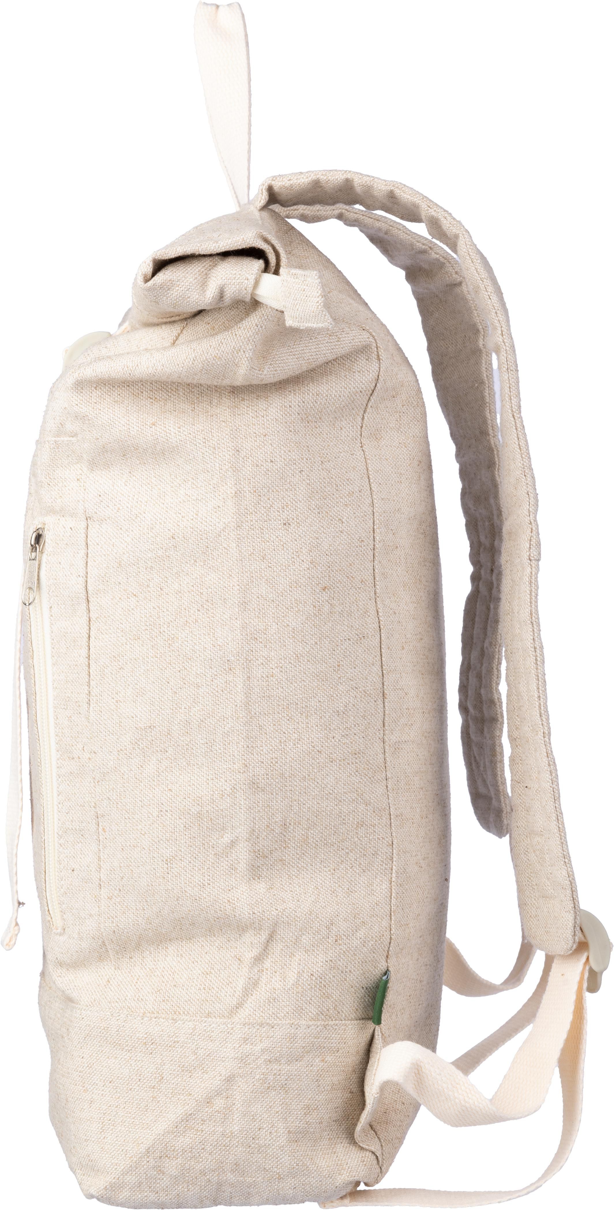 Vue 5 de Sac à dos Margarete | Chanvre | Rabat roulé | 24 l