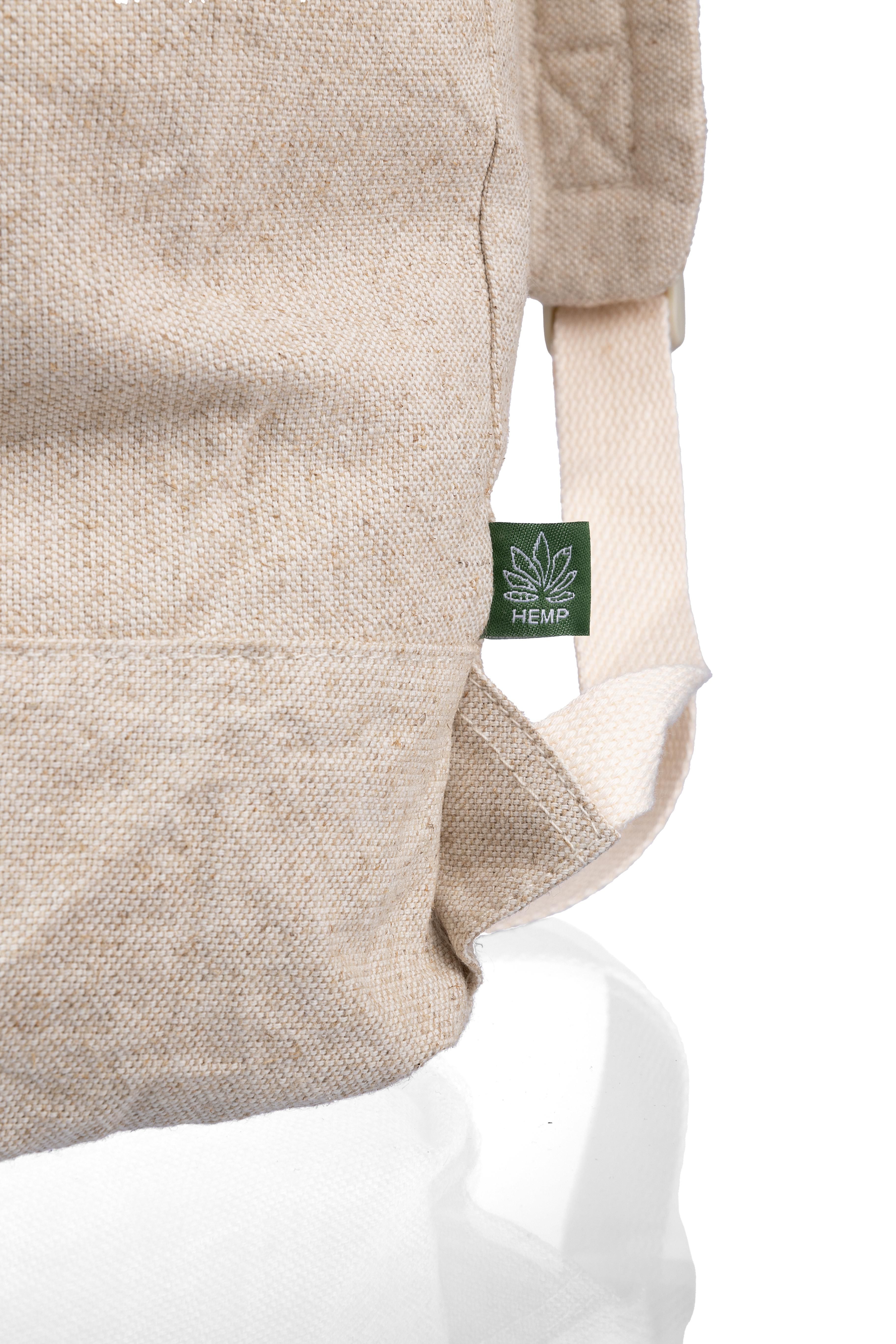 Vue 4 de Sac à dos Margarete | Chanvre | Rabat roulé | 24 l