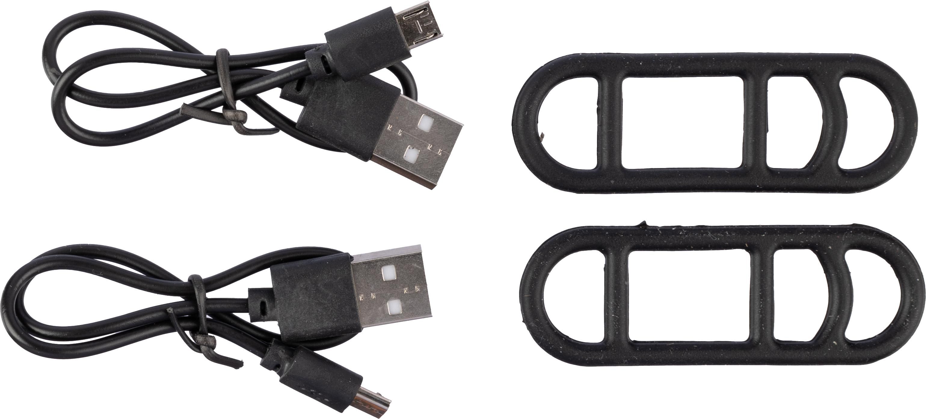 Vue 5 de Set de lumières vélo Elisabeth | Plastique et silicone | Rechargeable | 4 modes