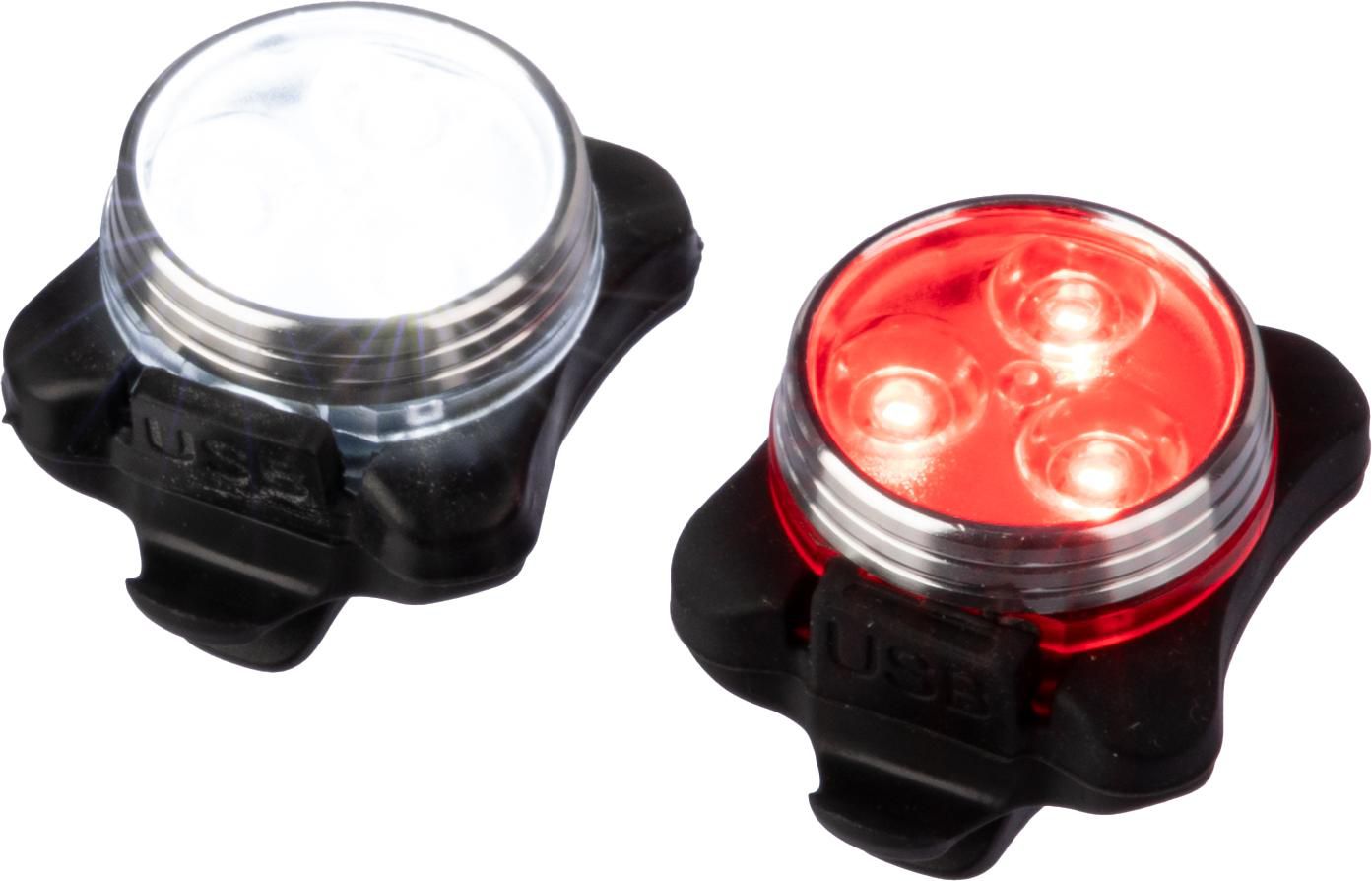 Vue 3 de Set de lumières vélo Elisabeth | Plastique et silicone | Rechargeable | 4 modes