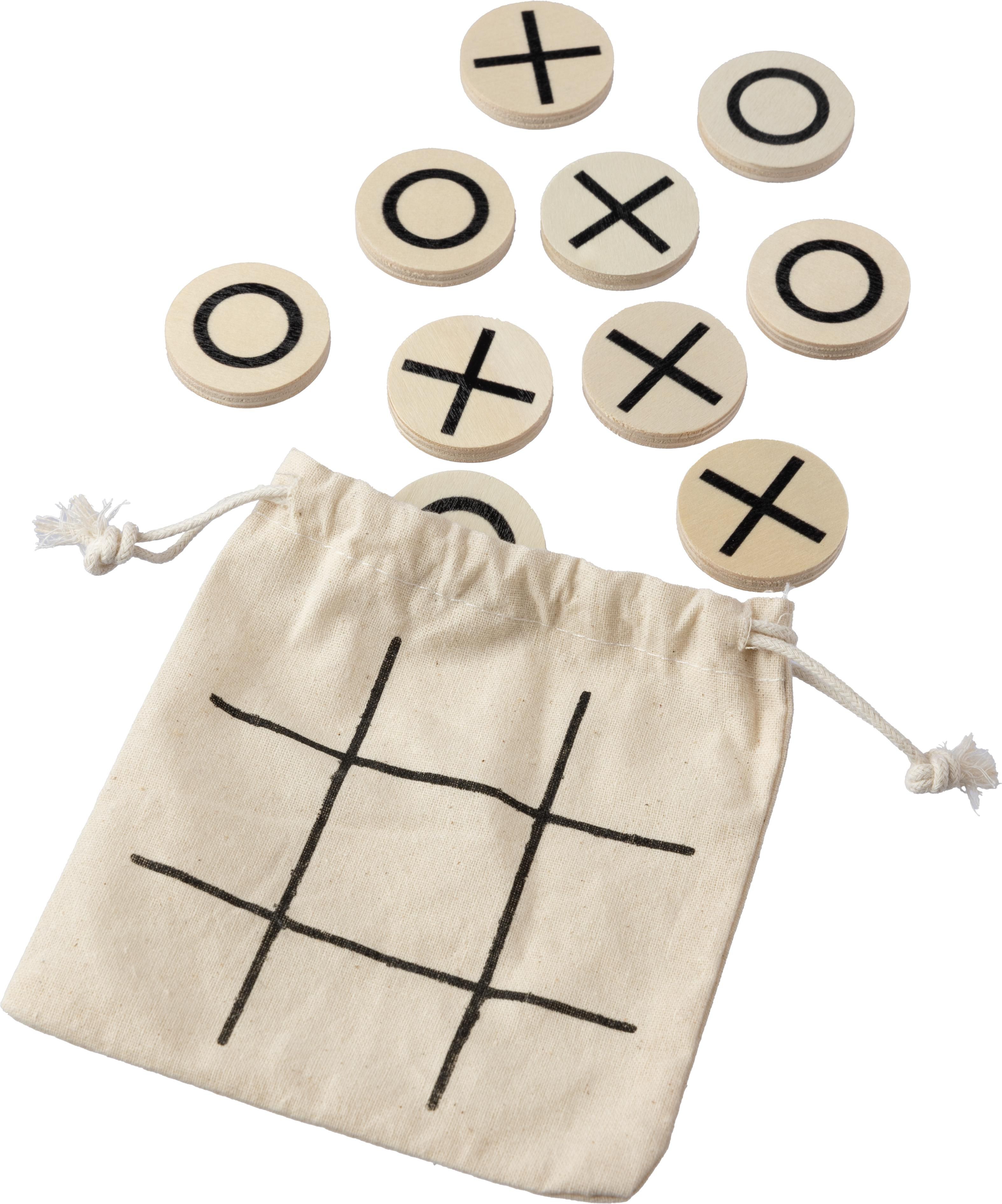 Vue 8 de Jeu de morpion | Bois | Pochette coton
