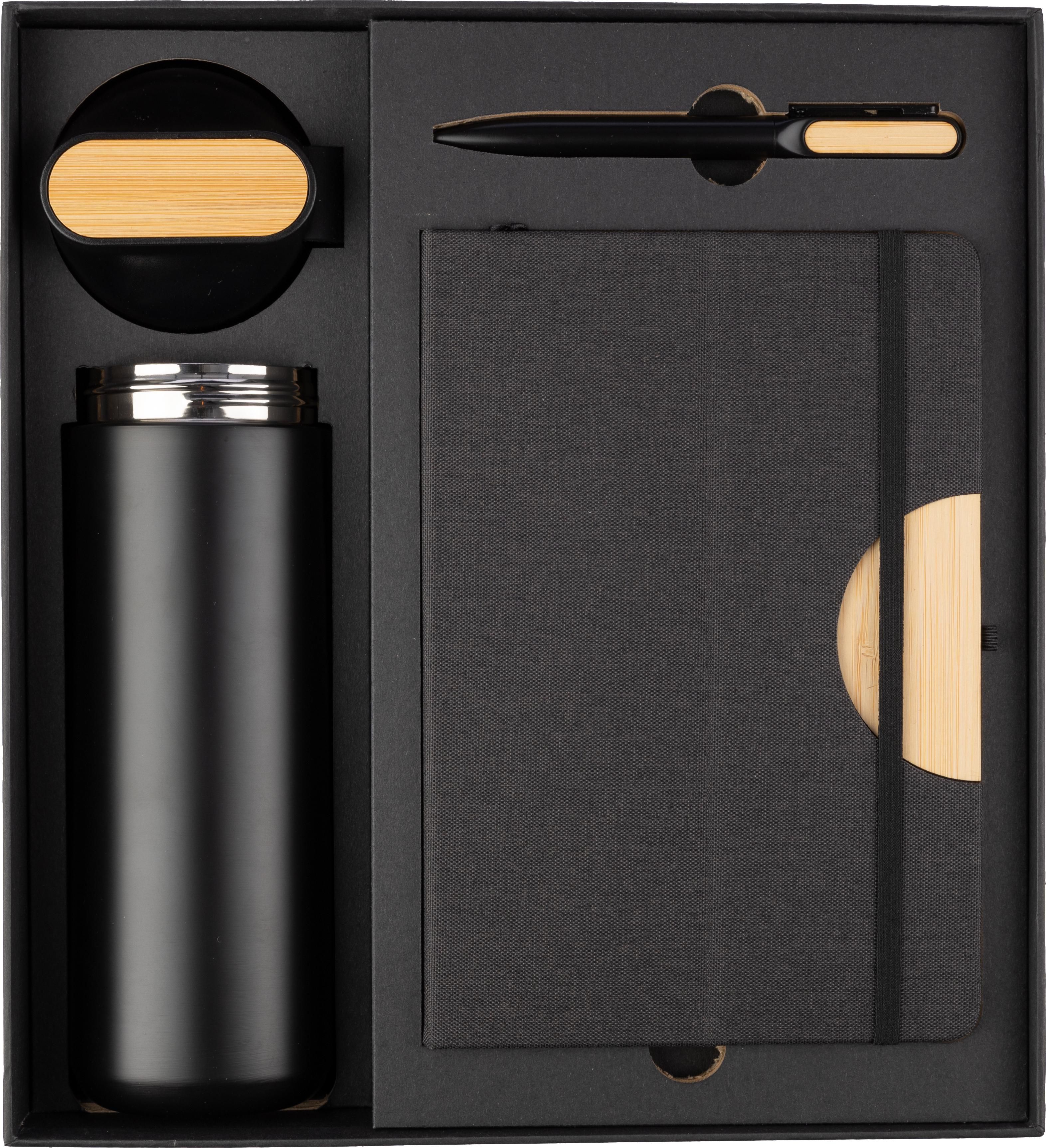 Coffret cadeau | Gourde, carnet et stylo bille