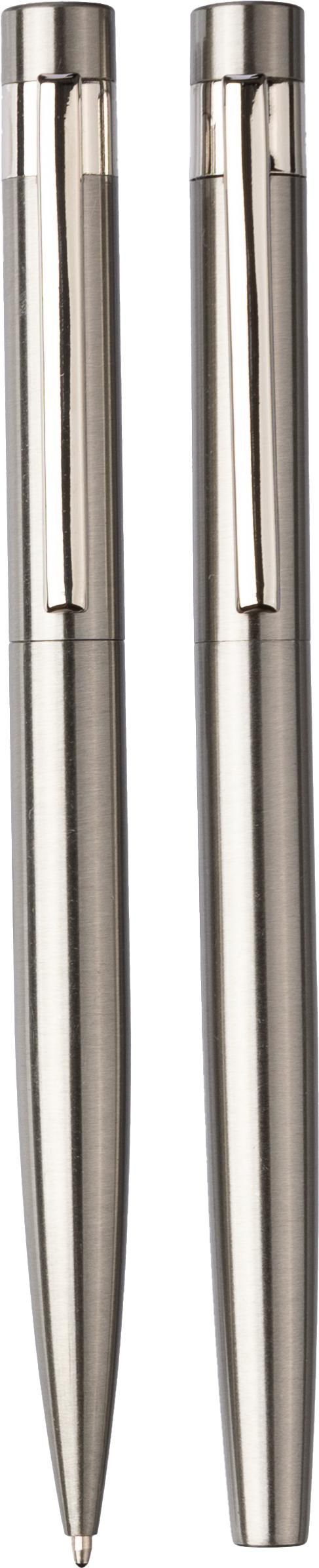 Set d'écriture Fritz | Inox recyclé | Stylo bille twist et rollerball