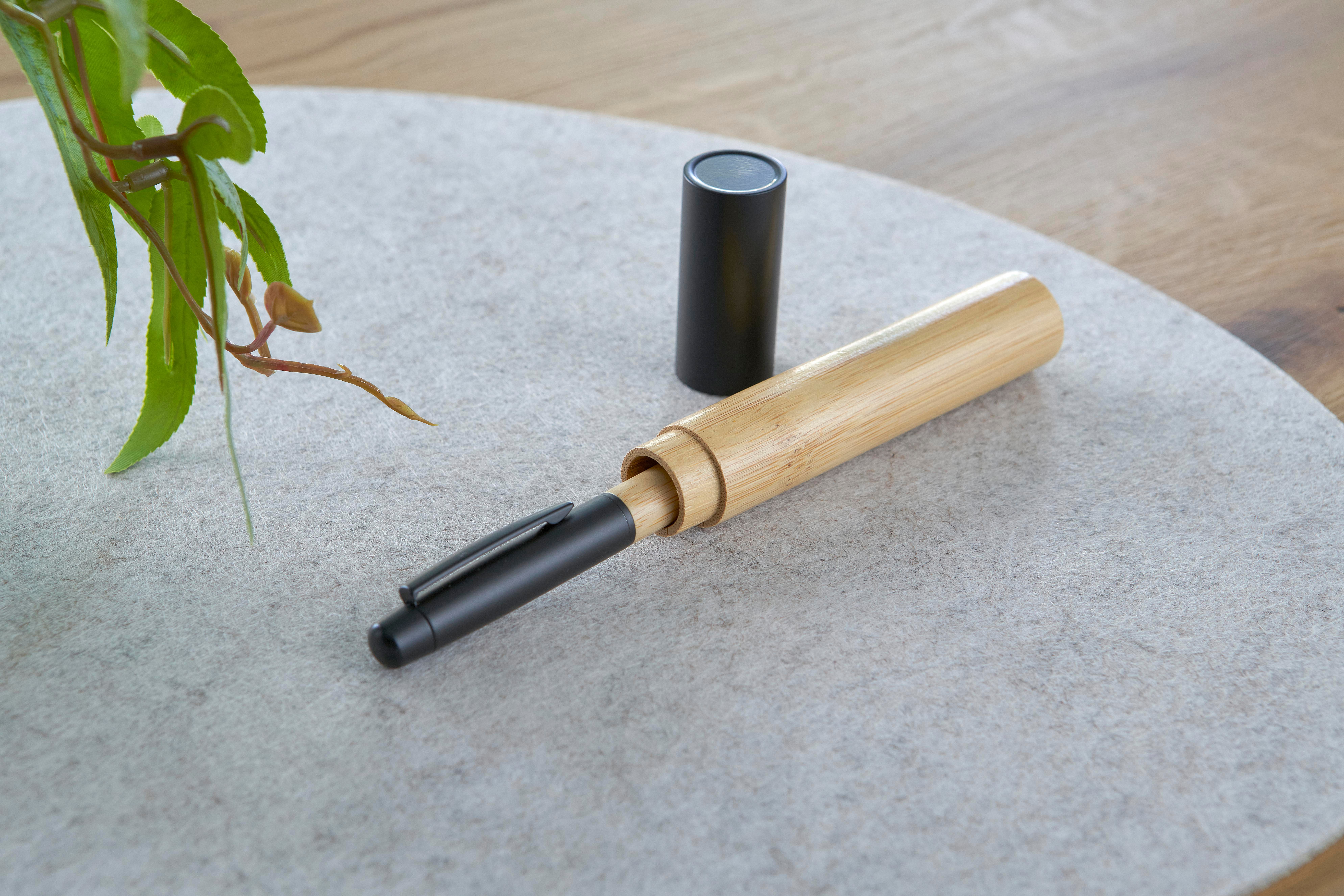 Vue 16 de Stylo à bille Anke | Bambou | Rotatif