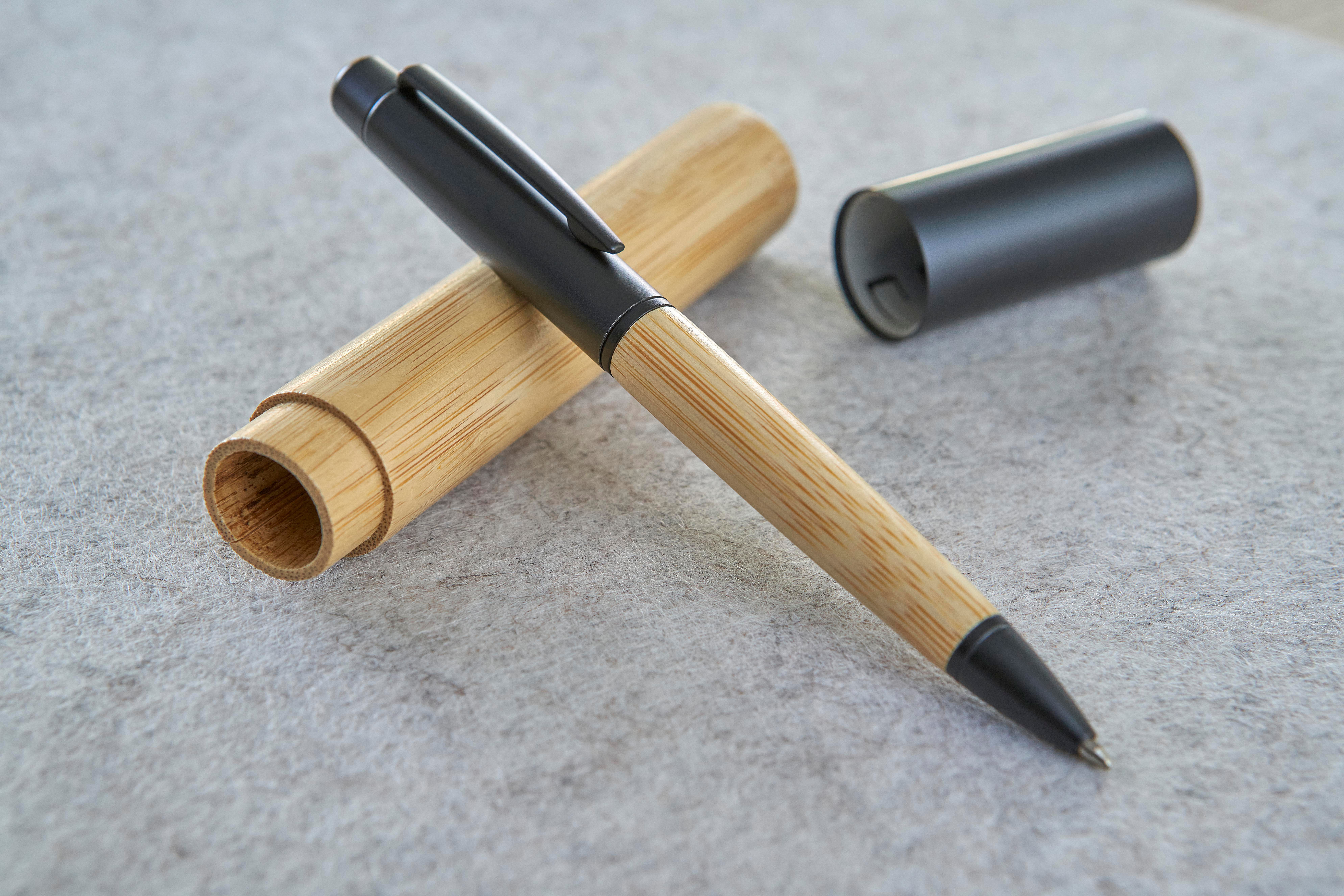 Vue 15 de Stylo à bille Anke | Bambou | Rotatif