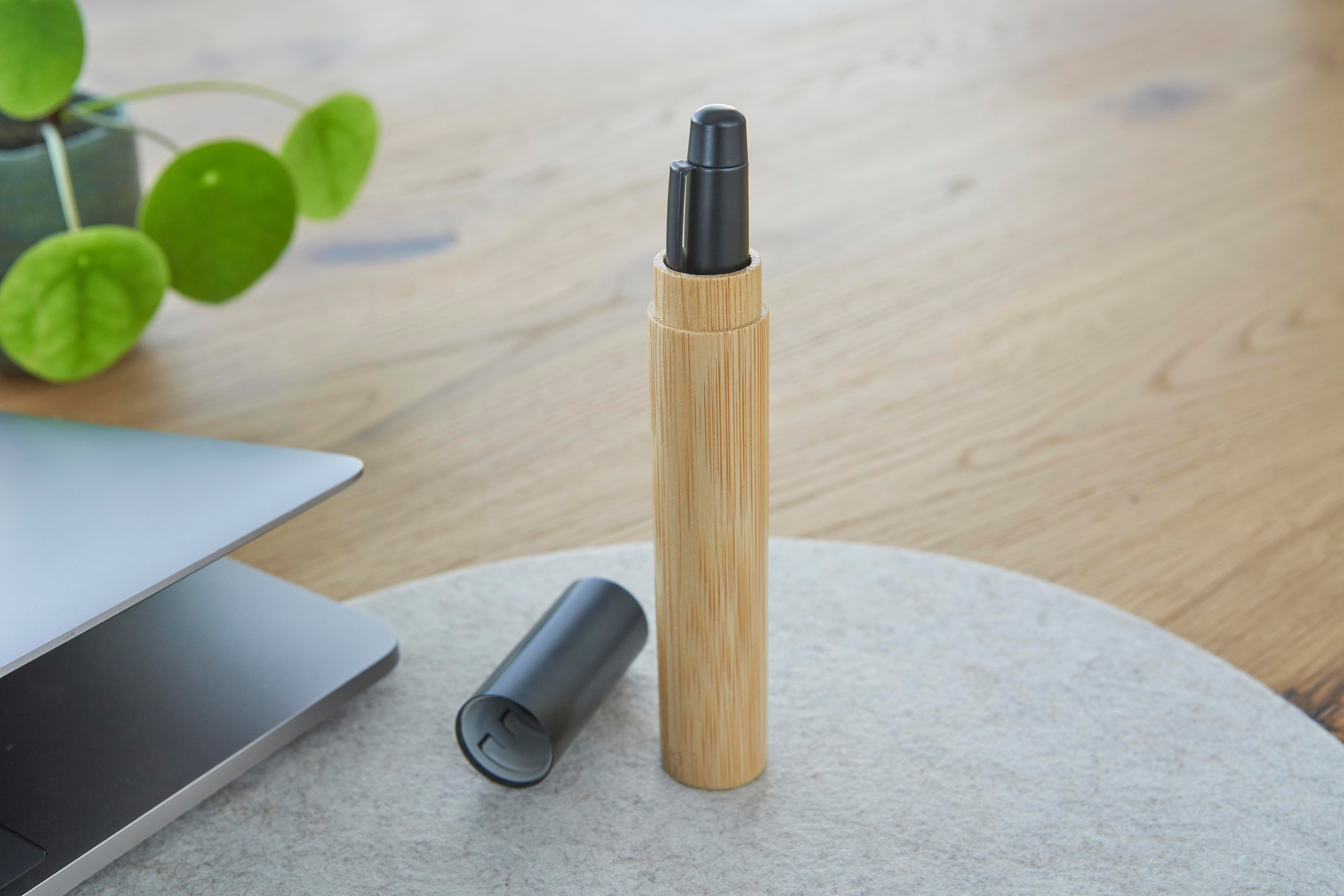 Vue 17 de Stylo à bille Anke | Bambou | Rotatif