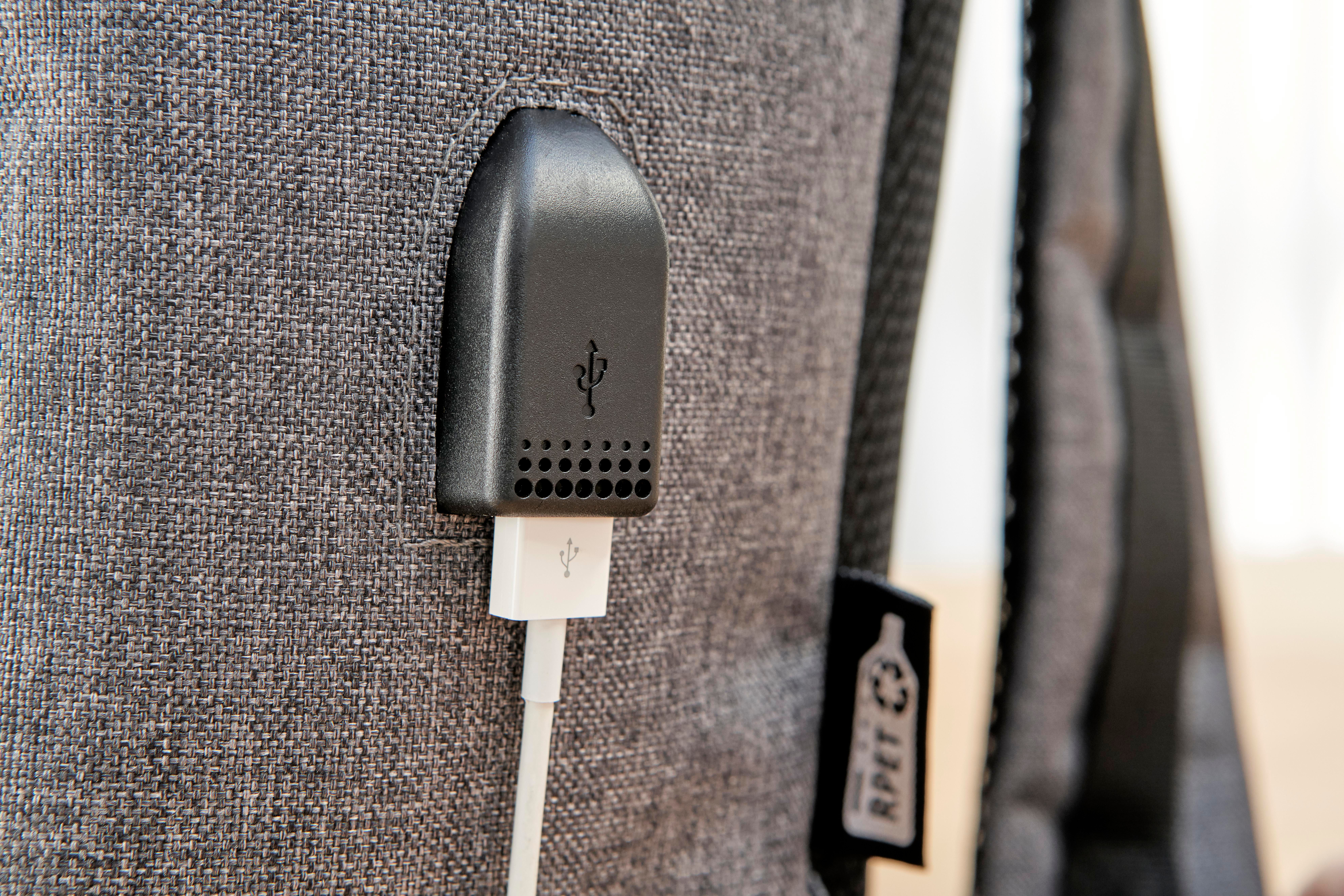 Vue 9 de Sac à dos pour ordinateur Henrik | Recyclé | Port USB