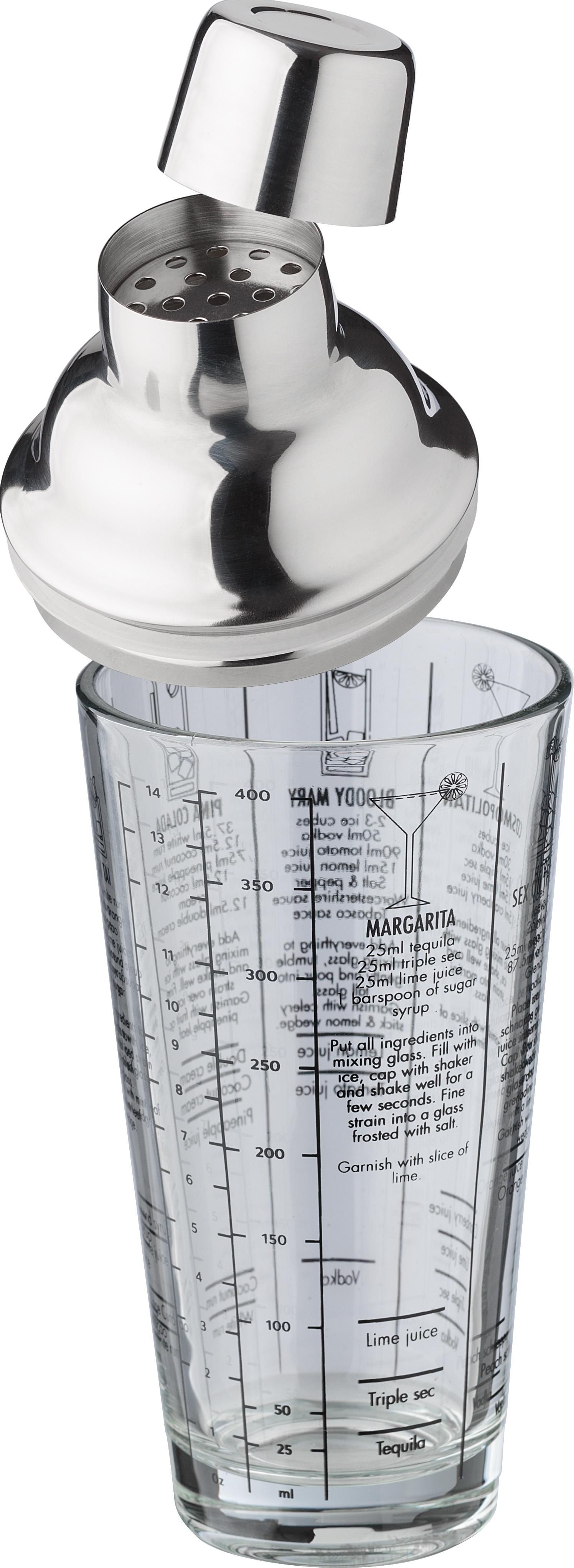 Vue 4 de Shaker à cocktail Adela | Verre | 400 ml