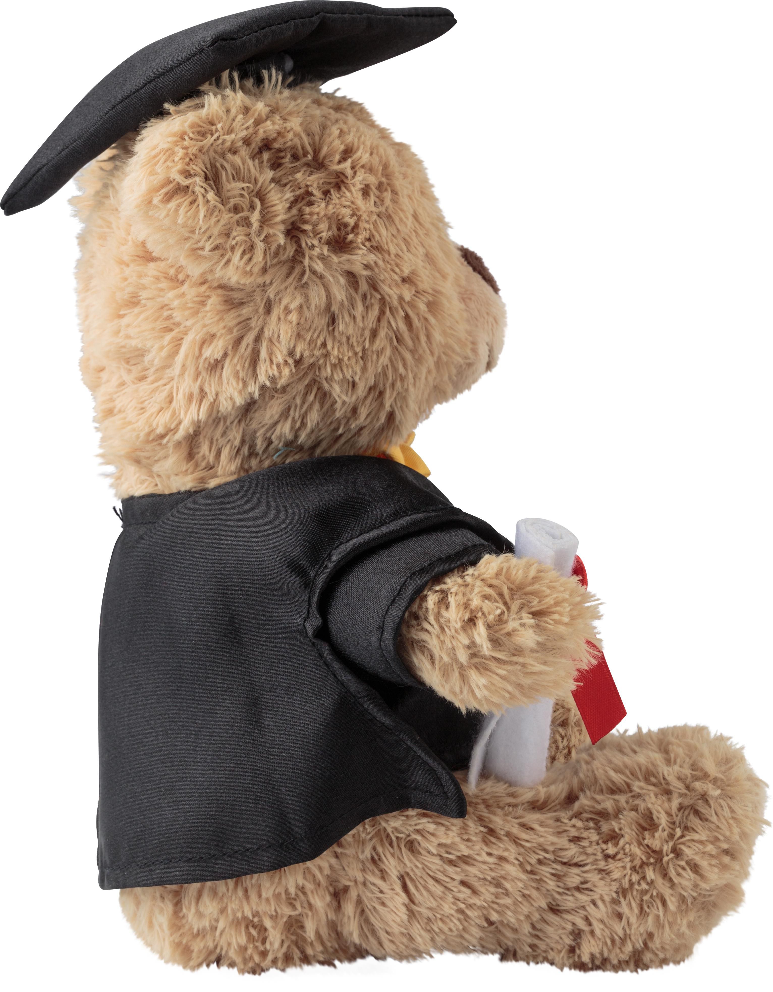 Vue 4 de Peluche Magnus | Ours de remise de diplôme
