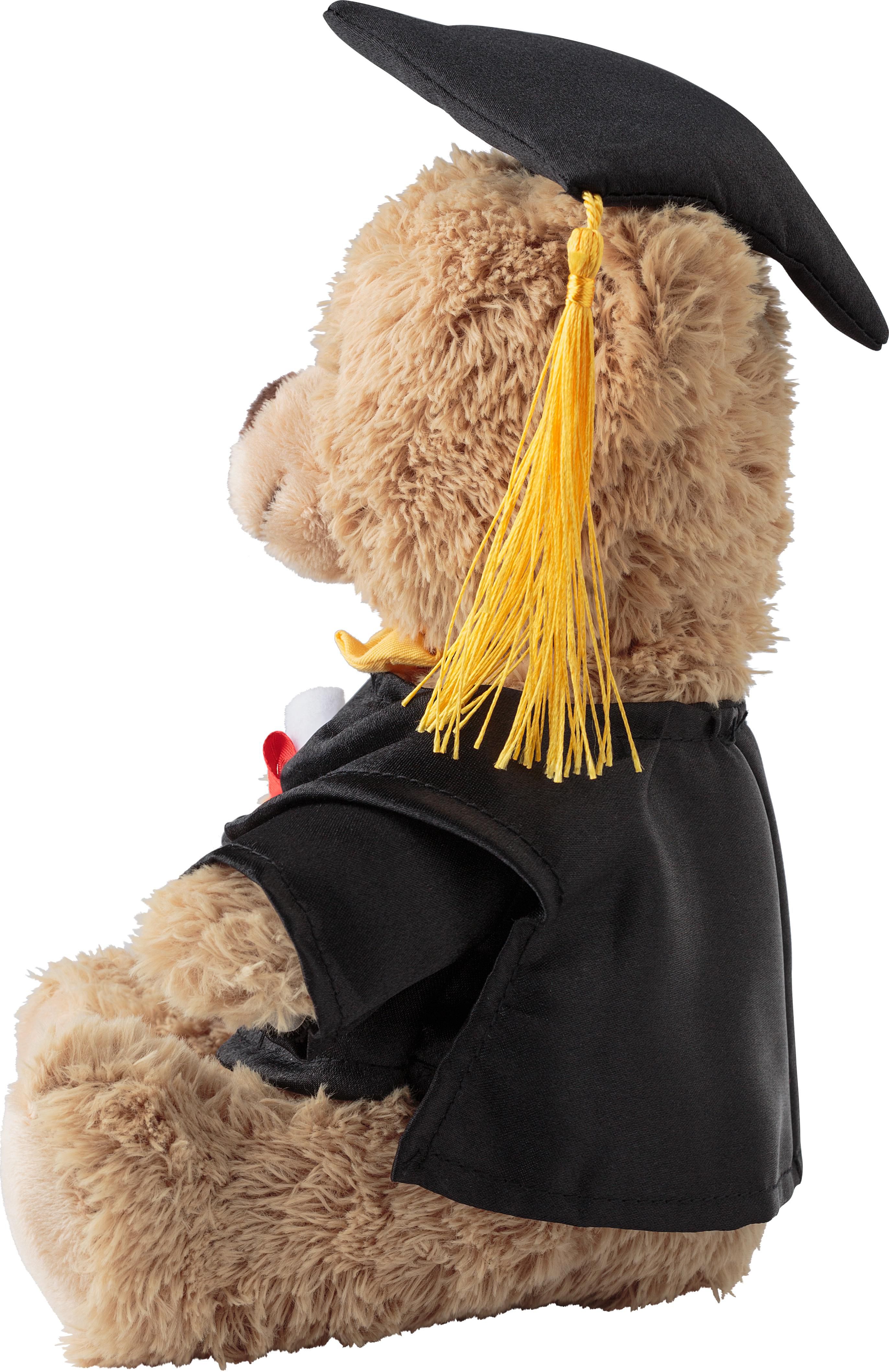 Vue 3 de Peluche Magnus | Ours de remise de diplôme