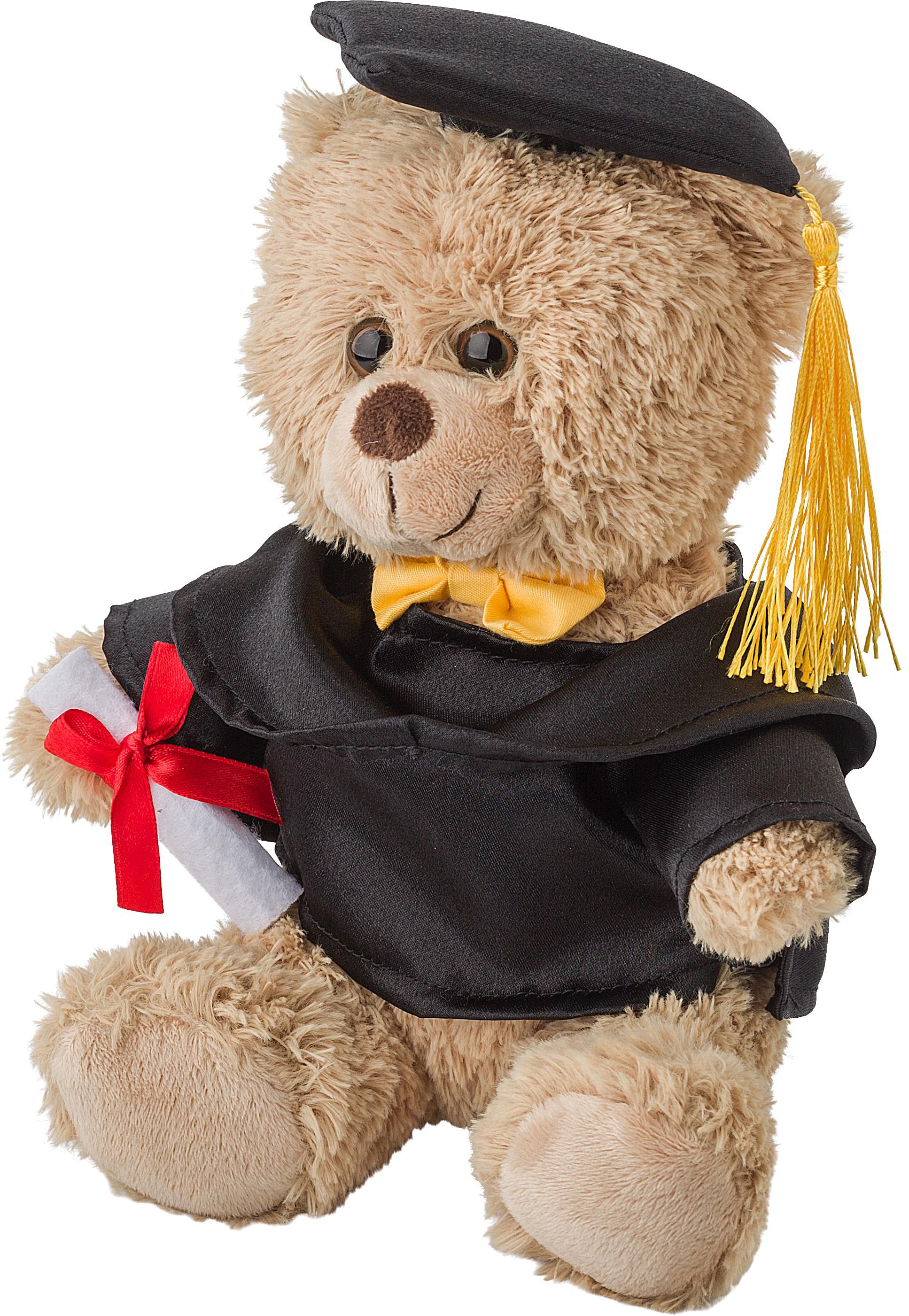 Vue 2 de Peluche Magnus | Ours de remise de diplôme
