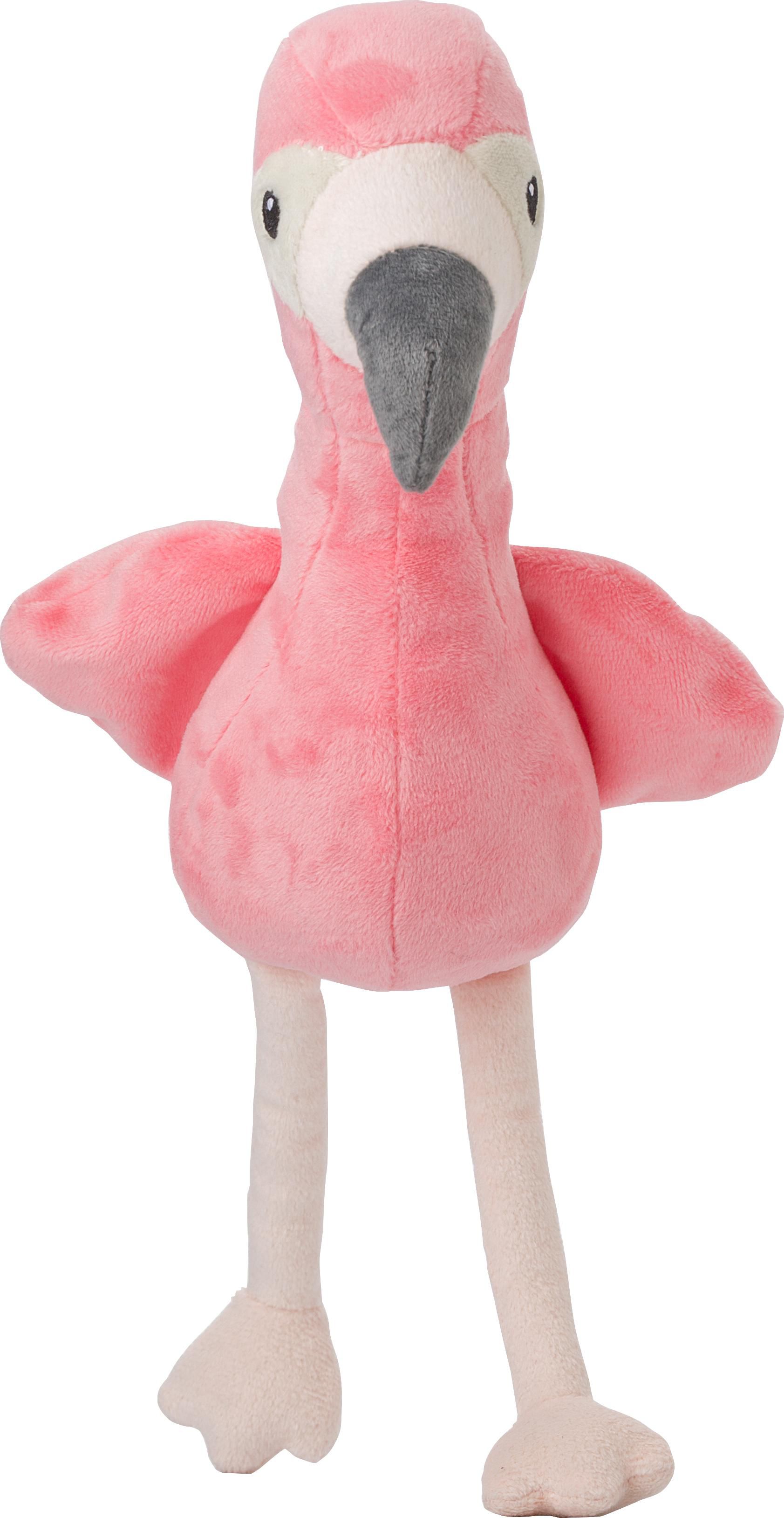Vue 6 de Flamant rose en peluche Alicia | 18 cm