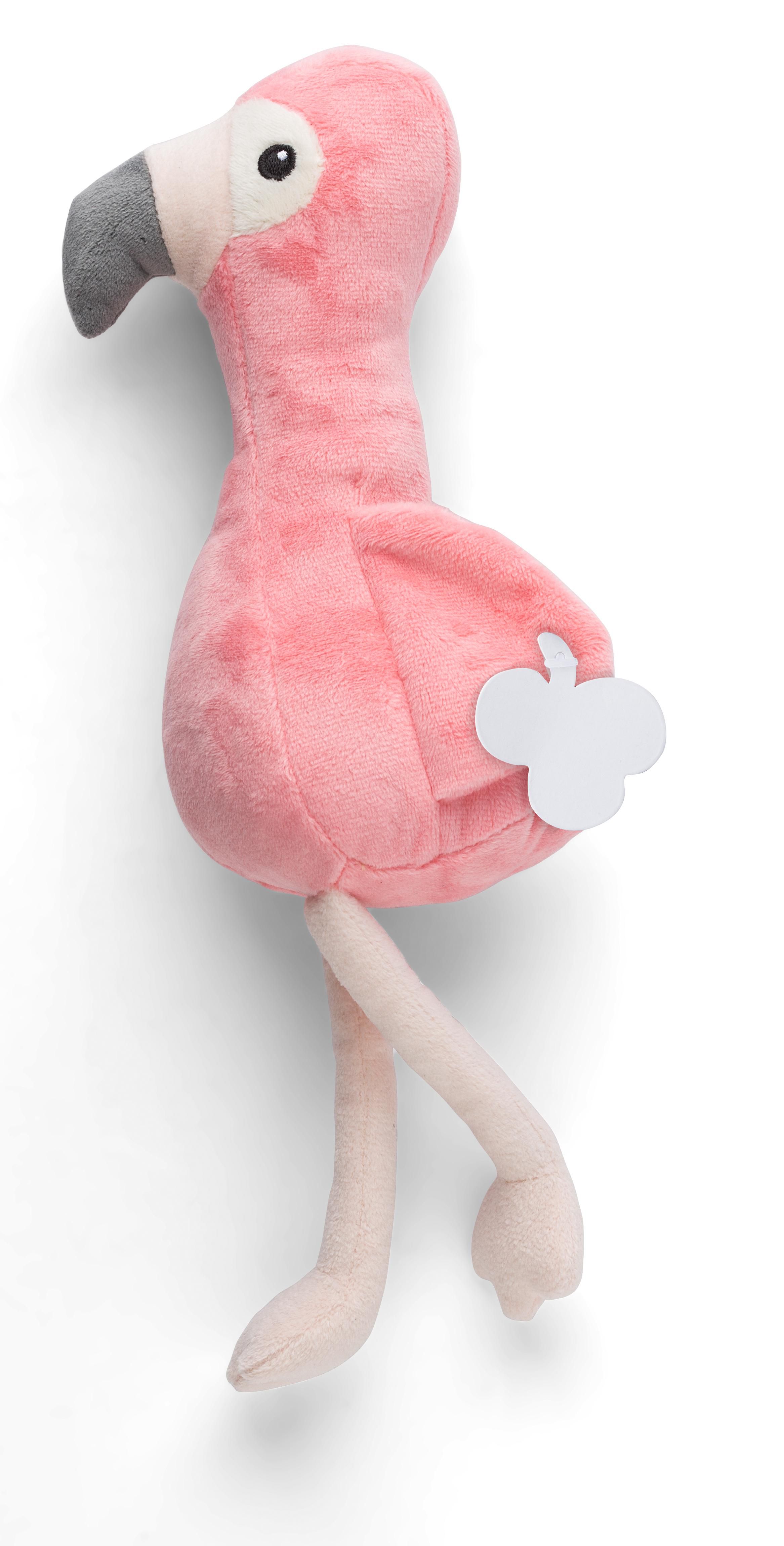 Vue 3 de Flamant rose en peluche Alicia | 18 cm