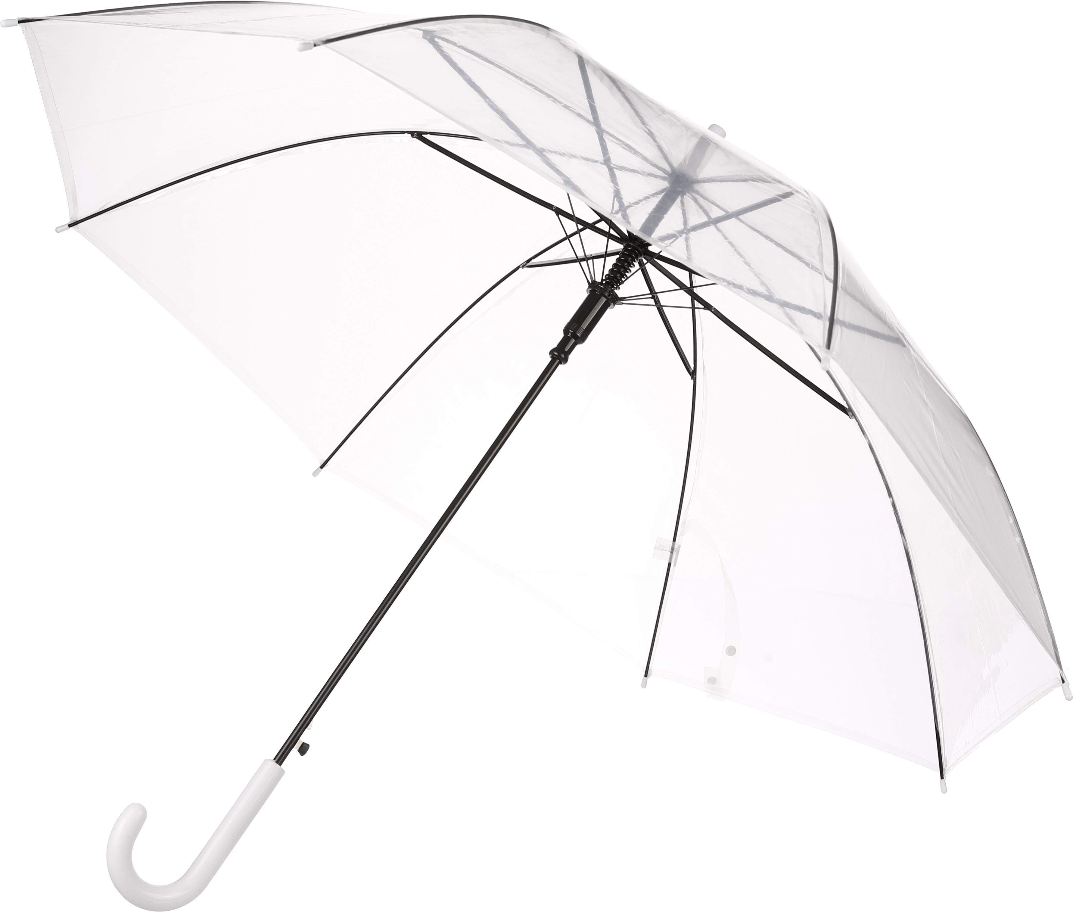 Vue 2 de Parapluie Denise | Transparent | 21 pouces