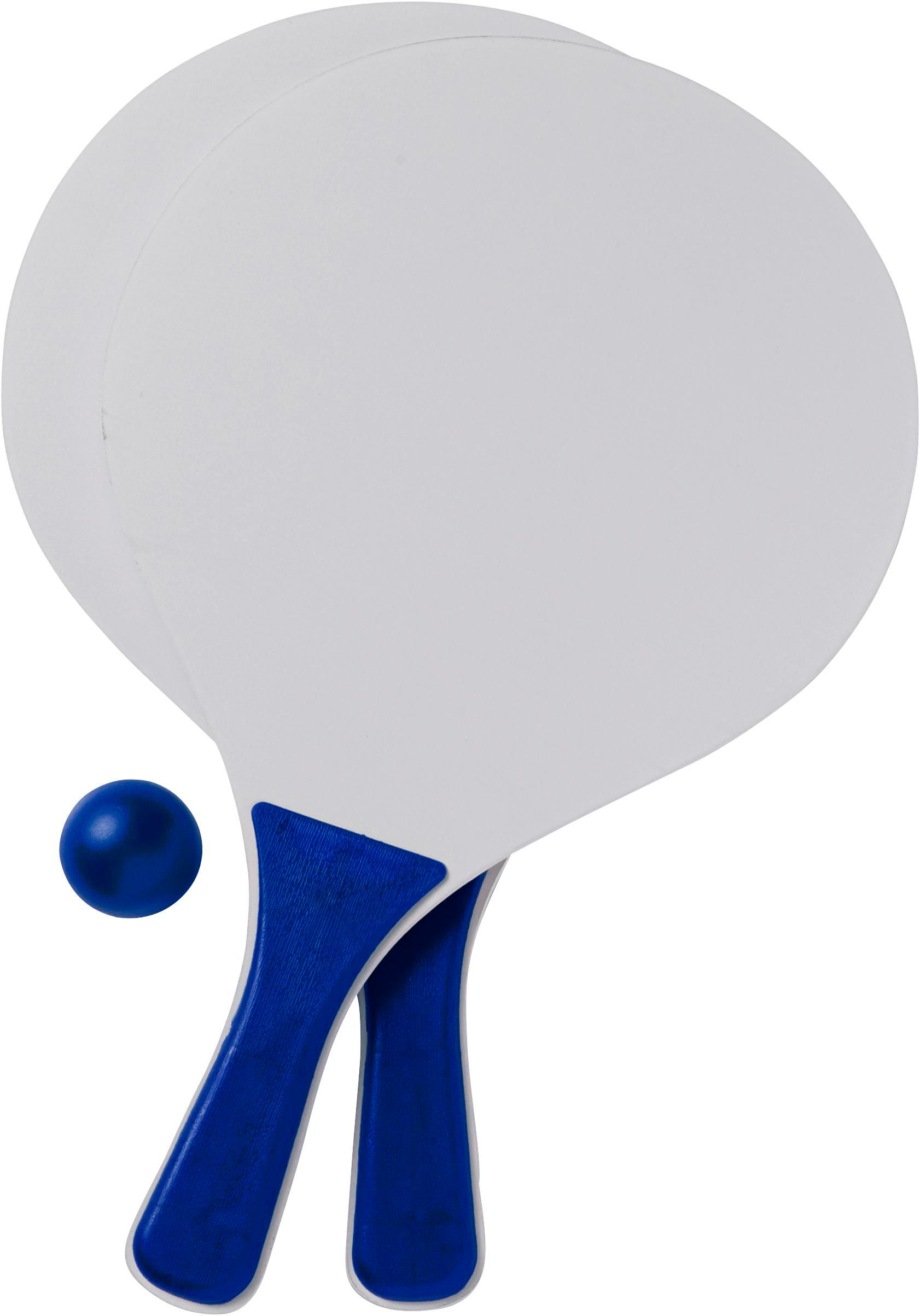 Vue 2 de Set de raquettes de plage Fabien | Bois | 2 raquettes et balle