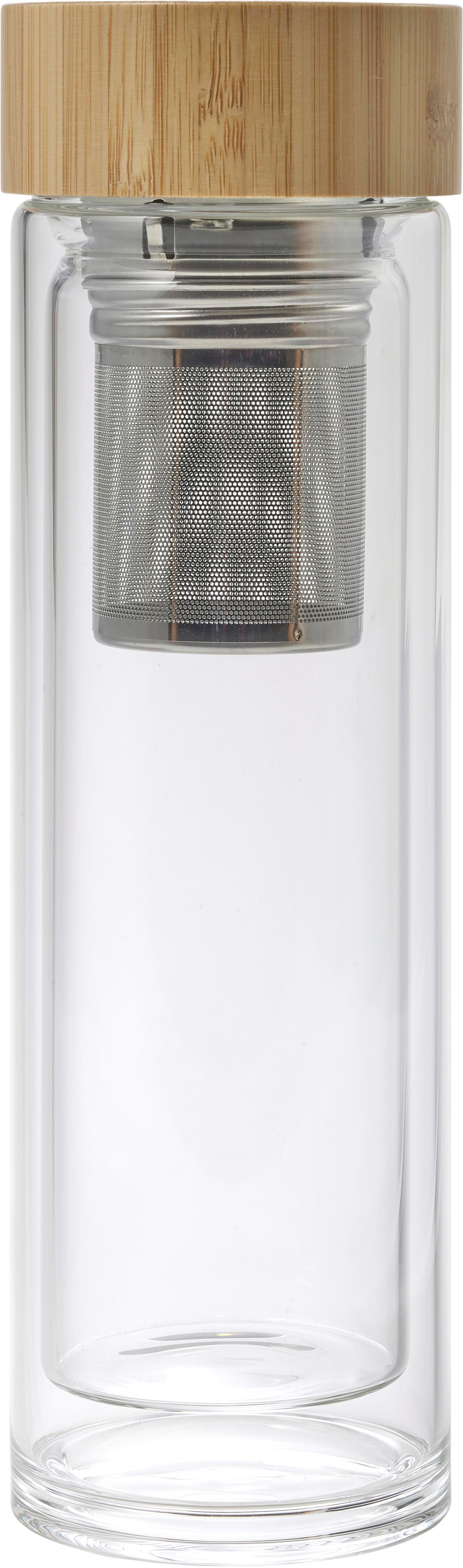 Gourde Vicente | Verre | Couvercle bambou | 420 ml