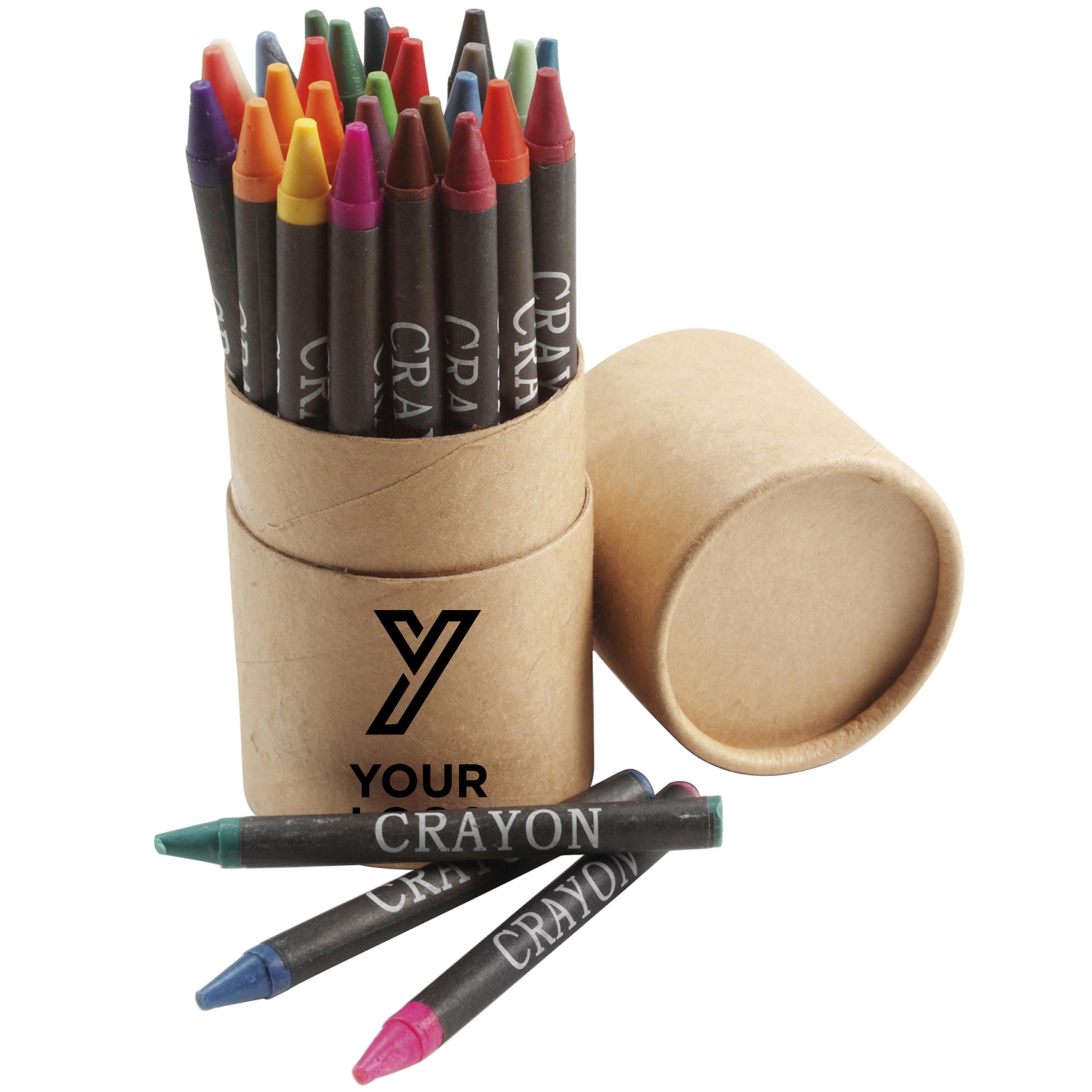 Vue 3 de Set de crayons de cire Gabrielle | Tube carton