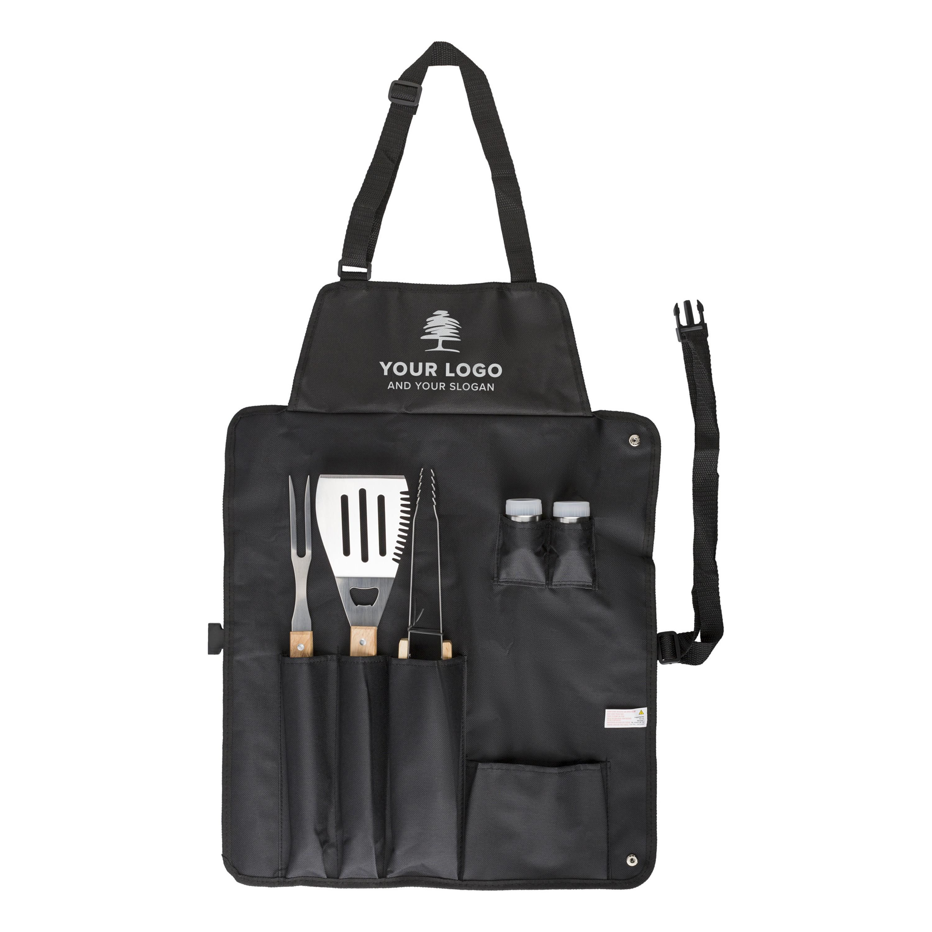 Vue 6 de Set barbecue Hugo | Inox | Tablier