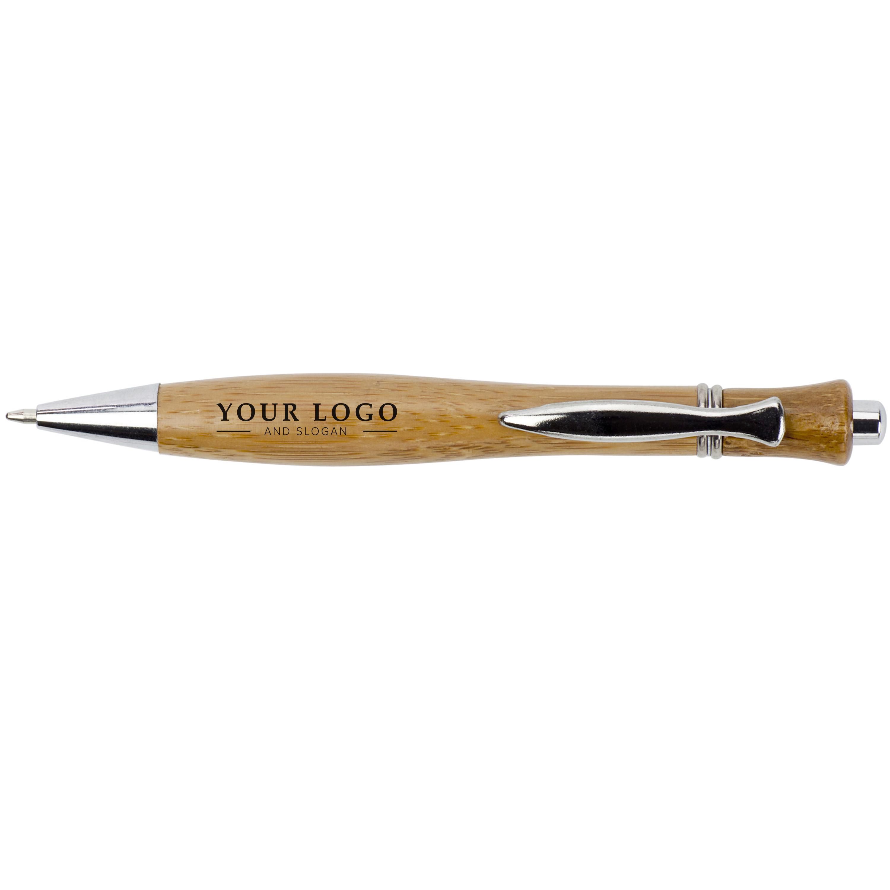 Vue 3 de Stylo à bille Meera | Bambou