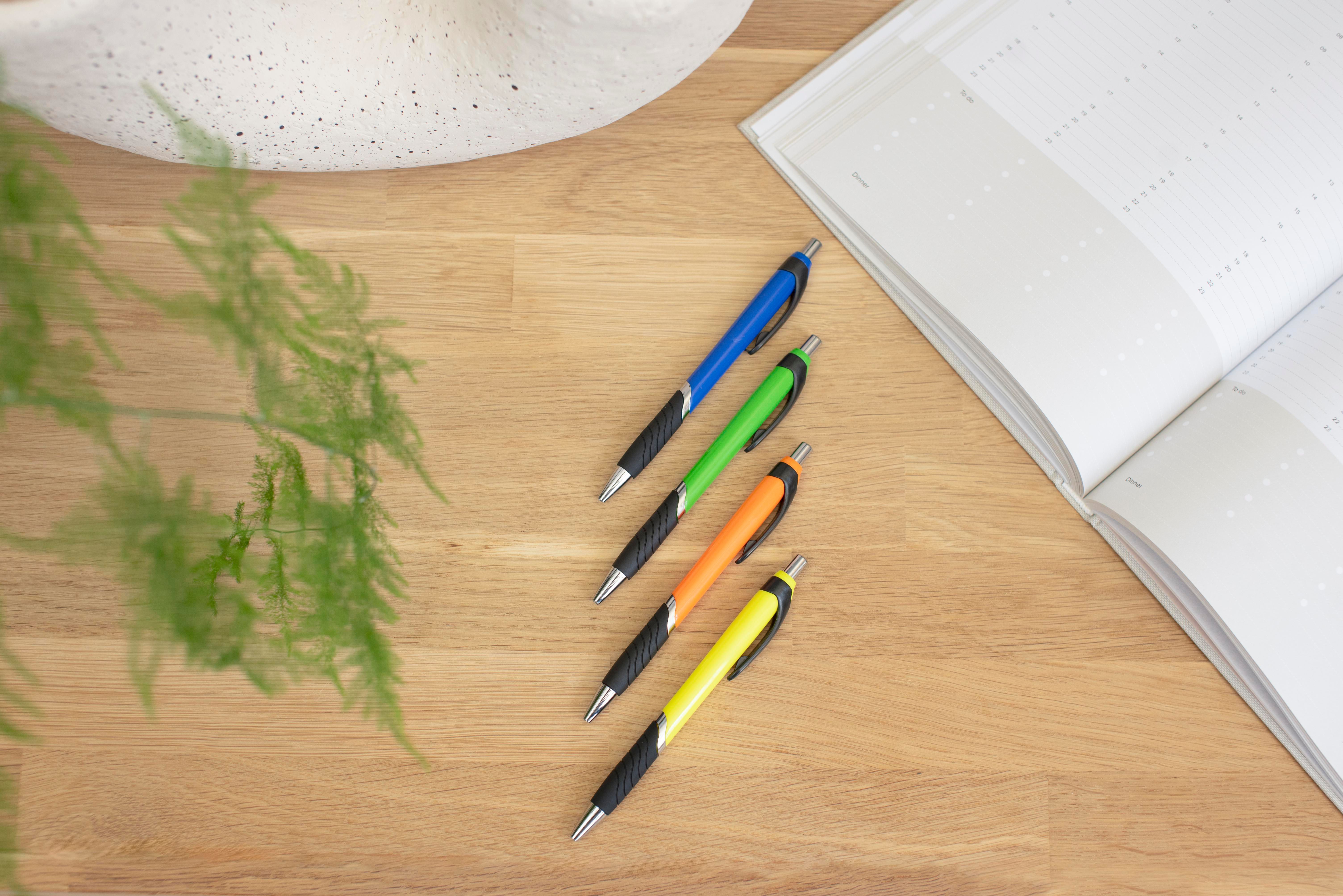 Vue 7 de Stylo bille Thiago | Grip en caoutchouc