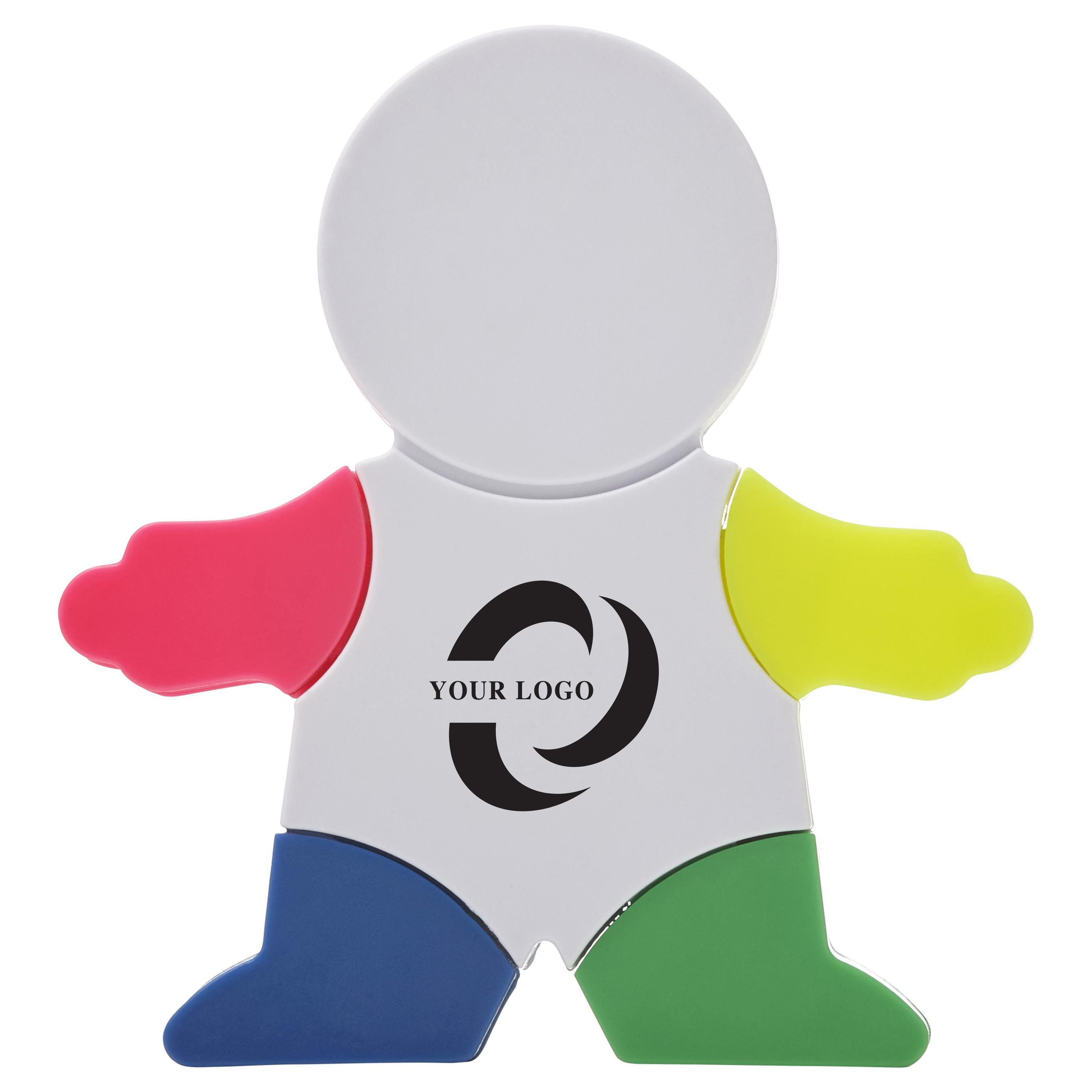 Vue 8 de Set de surligneurs Ella | Forme mannequin | 4 couleurs