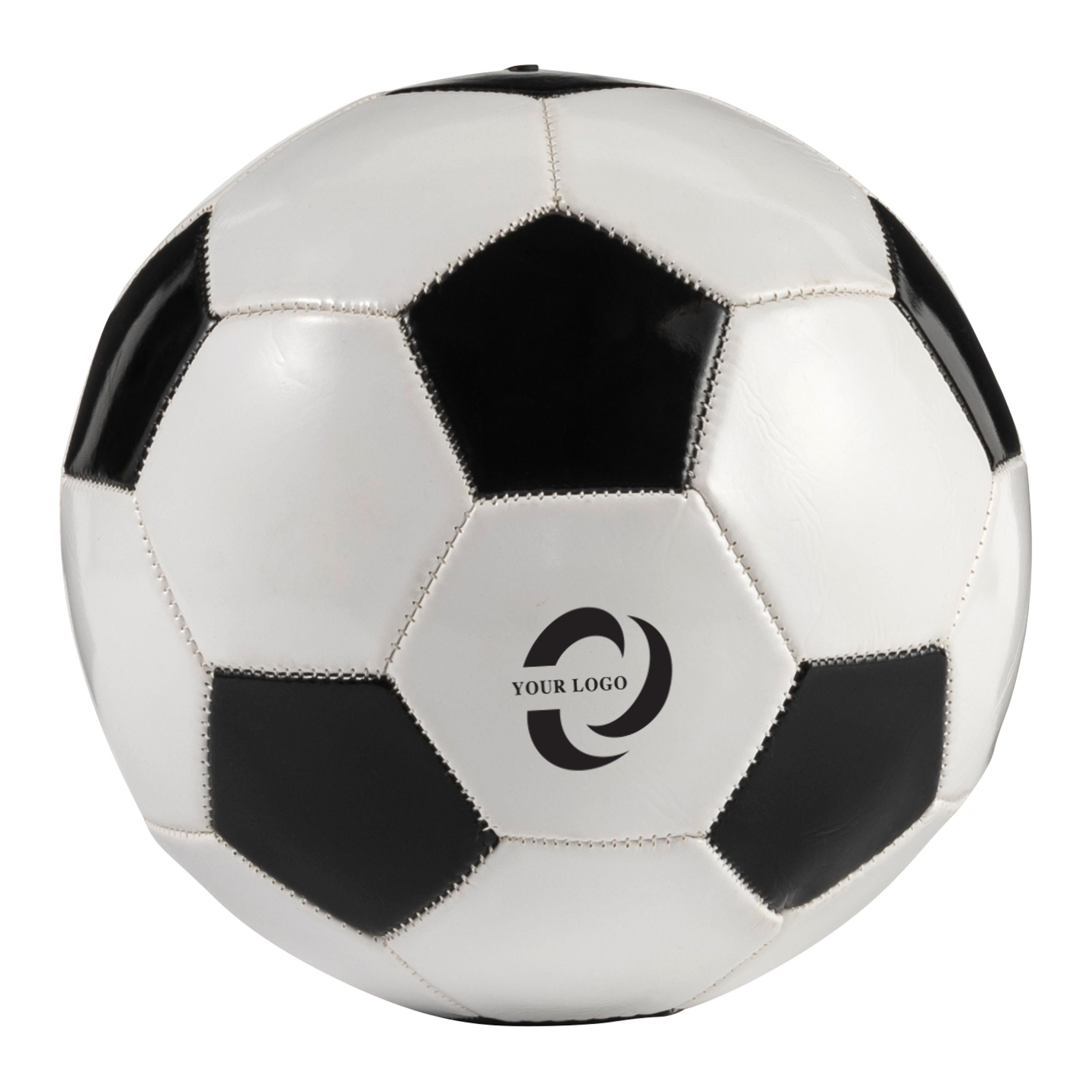 Vue 3 de Ballon de football Ariz | Plastique | Taille 5 | Classique noir et blanc