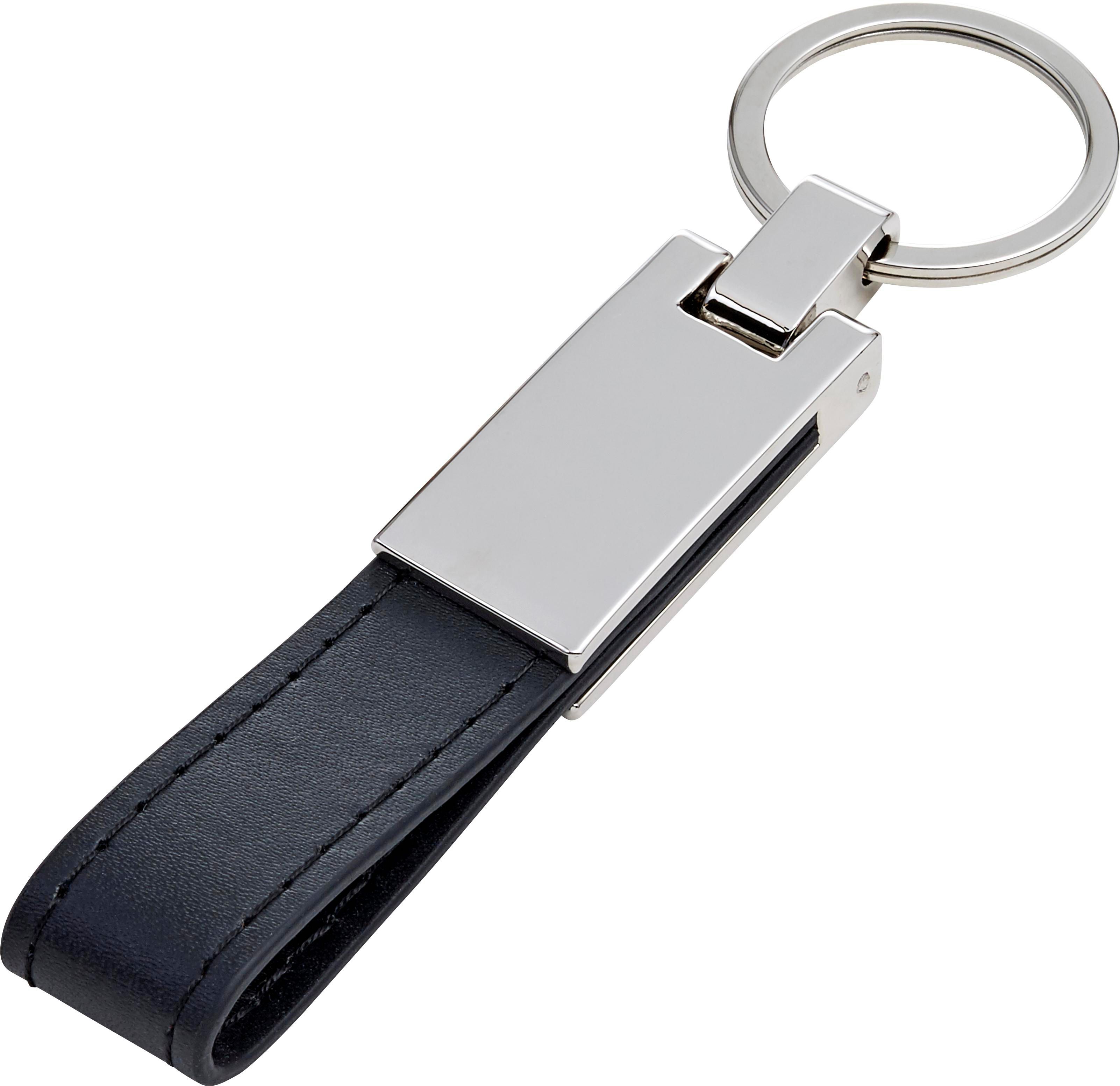 Vue 6 de Porte-clés Keon | Acier et simili-cuir