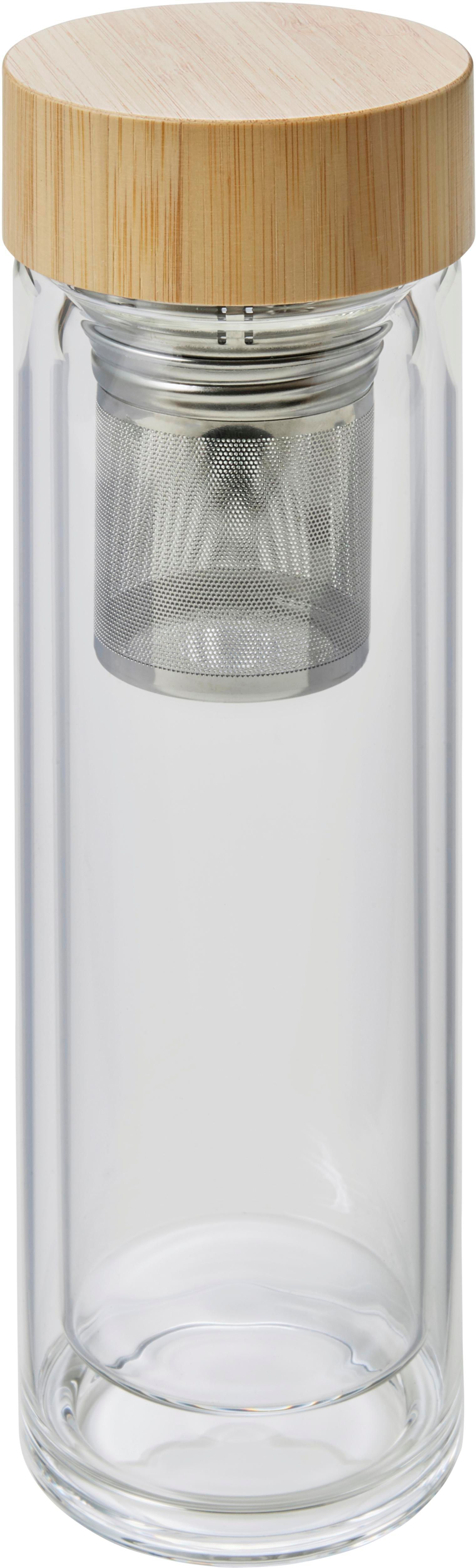 Vue 6 de Gourde Vicente | Verre | Couvercle bambou | 420 ml