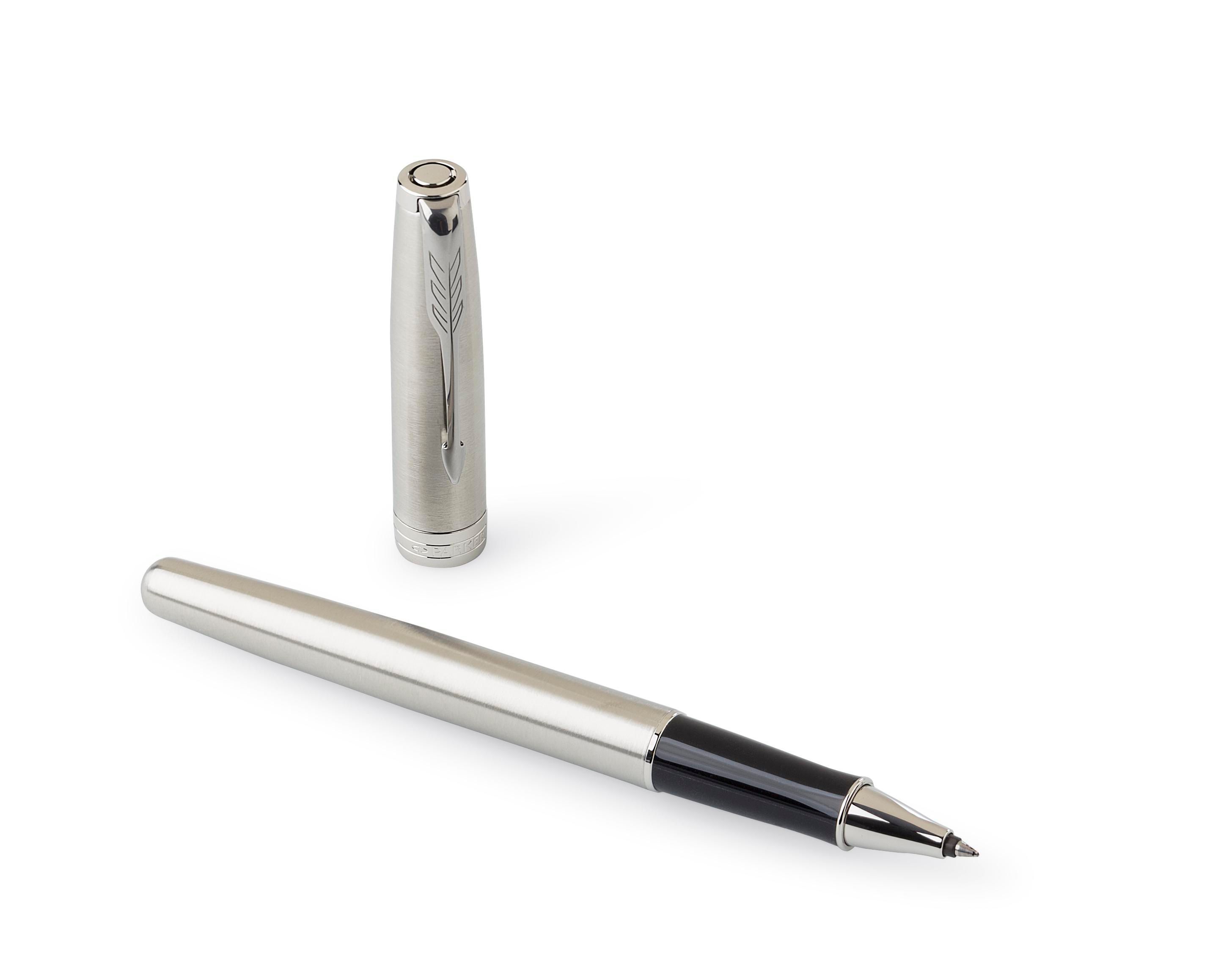 Vue 3 de Parker Sonnet stylo roller | Acier inoxydable