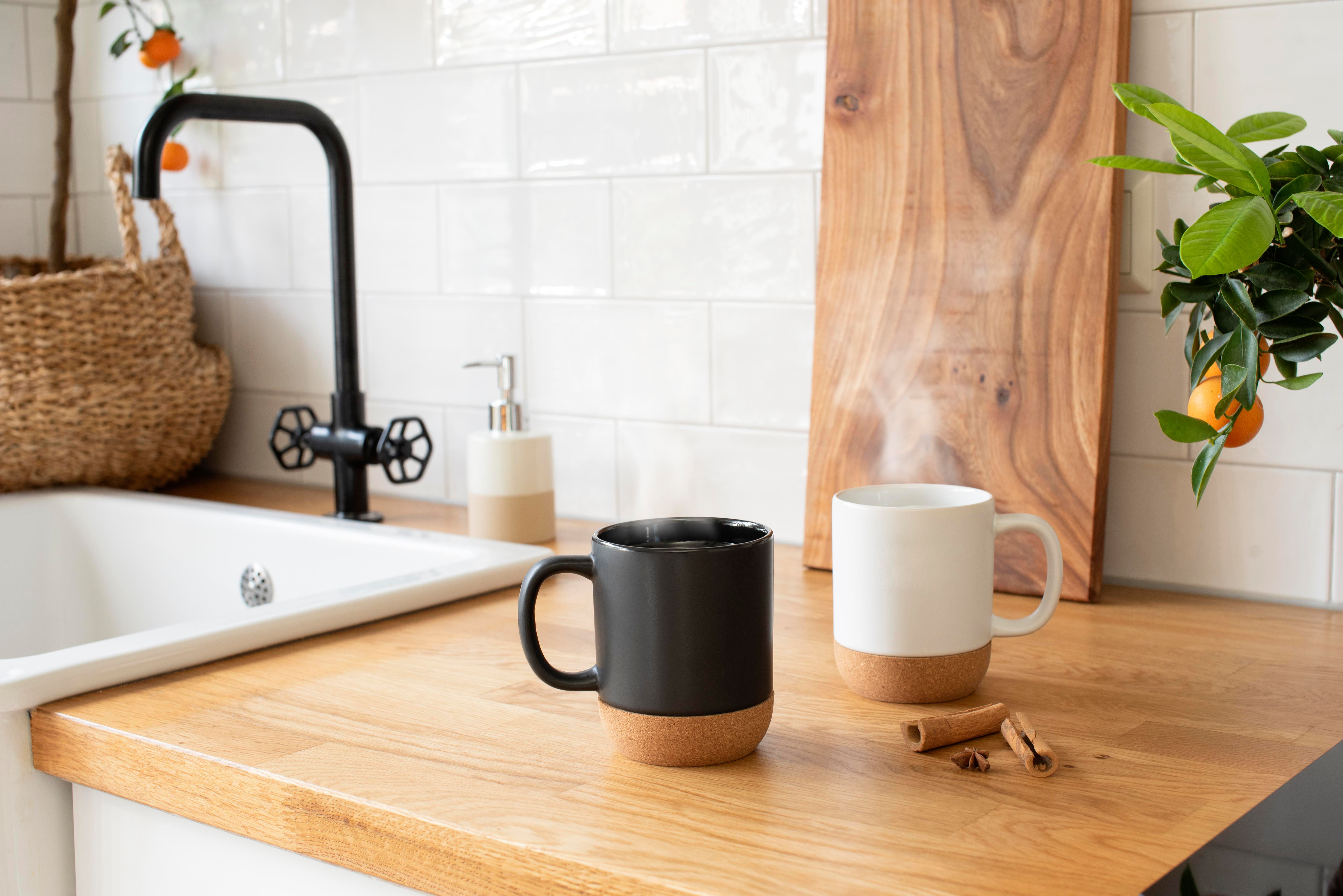Vue 5 de Mug Rosamund | Céramique | Fond liège | 300 ml
