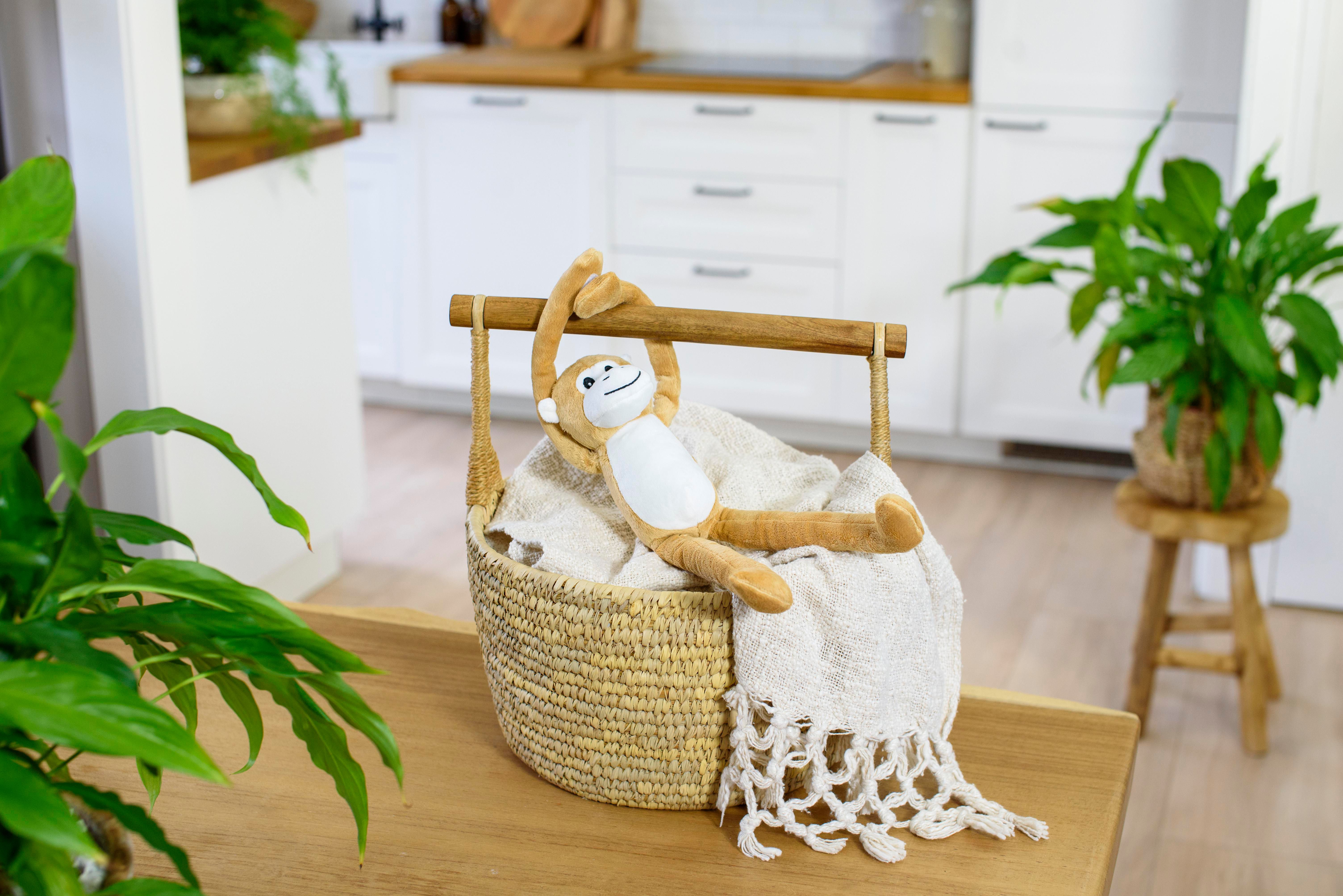 Vue 3 de Peluche Sophie | Singe