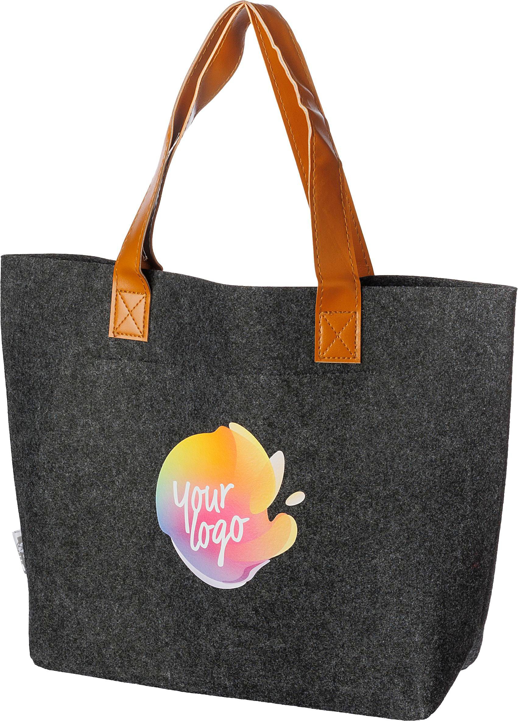 Vue 3 de Sac shopping Hunter | Feutre recyclé | Longues anses