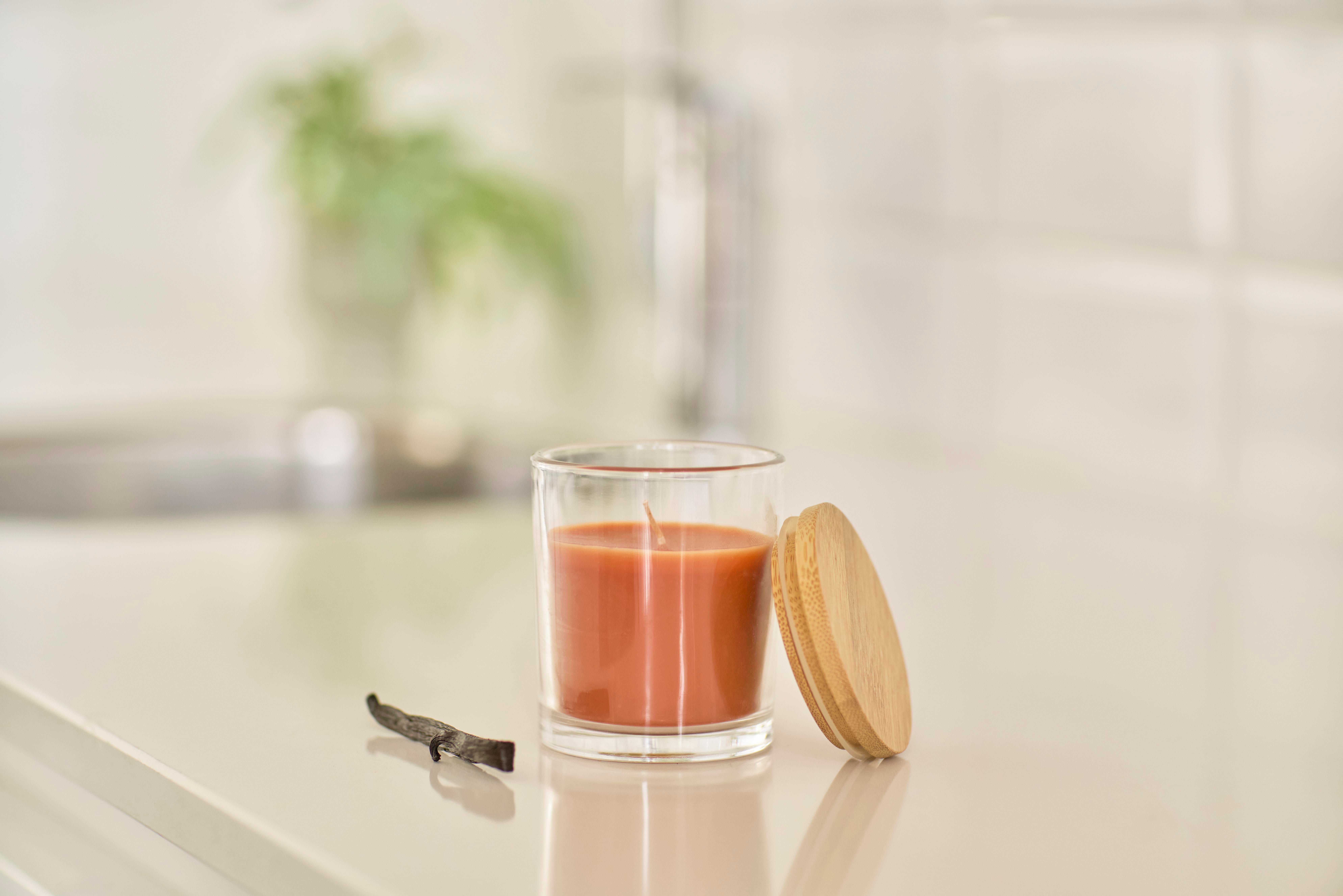 Vue 8 de Bougie Riven | Verre avec couvercle bambou