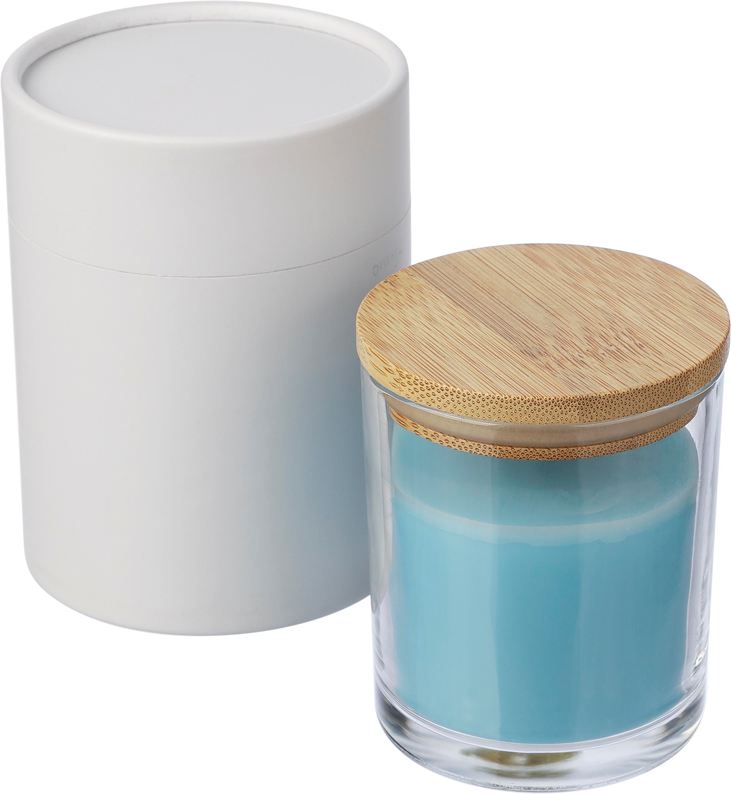 Vue 5 de Bougie Riven | Verre avec couvercle bambou
