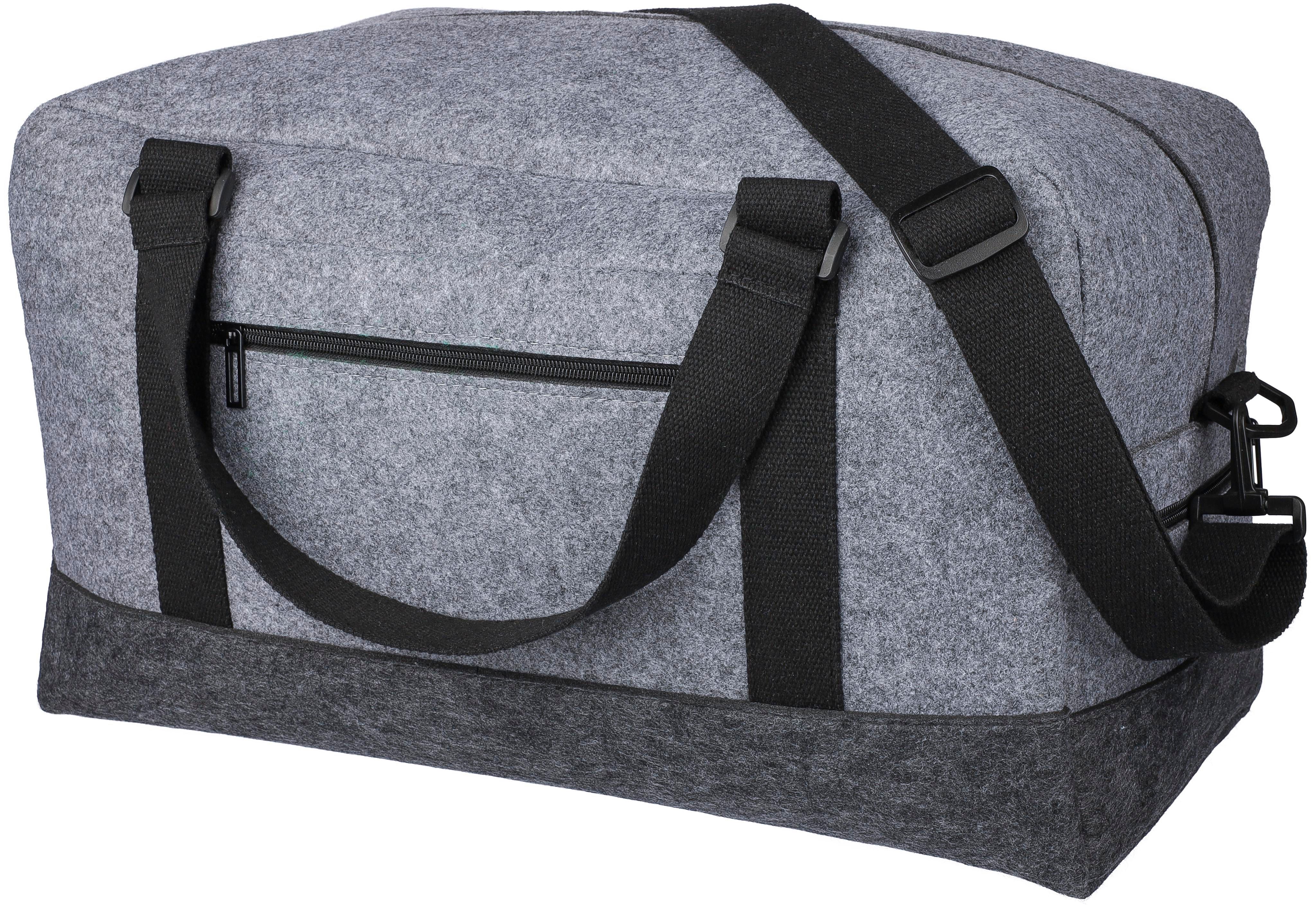 Vue 2 de Sac de sport Corliss | Feutre recyclé | Sangle réglable