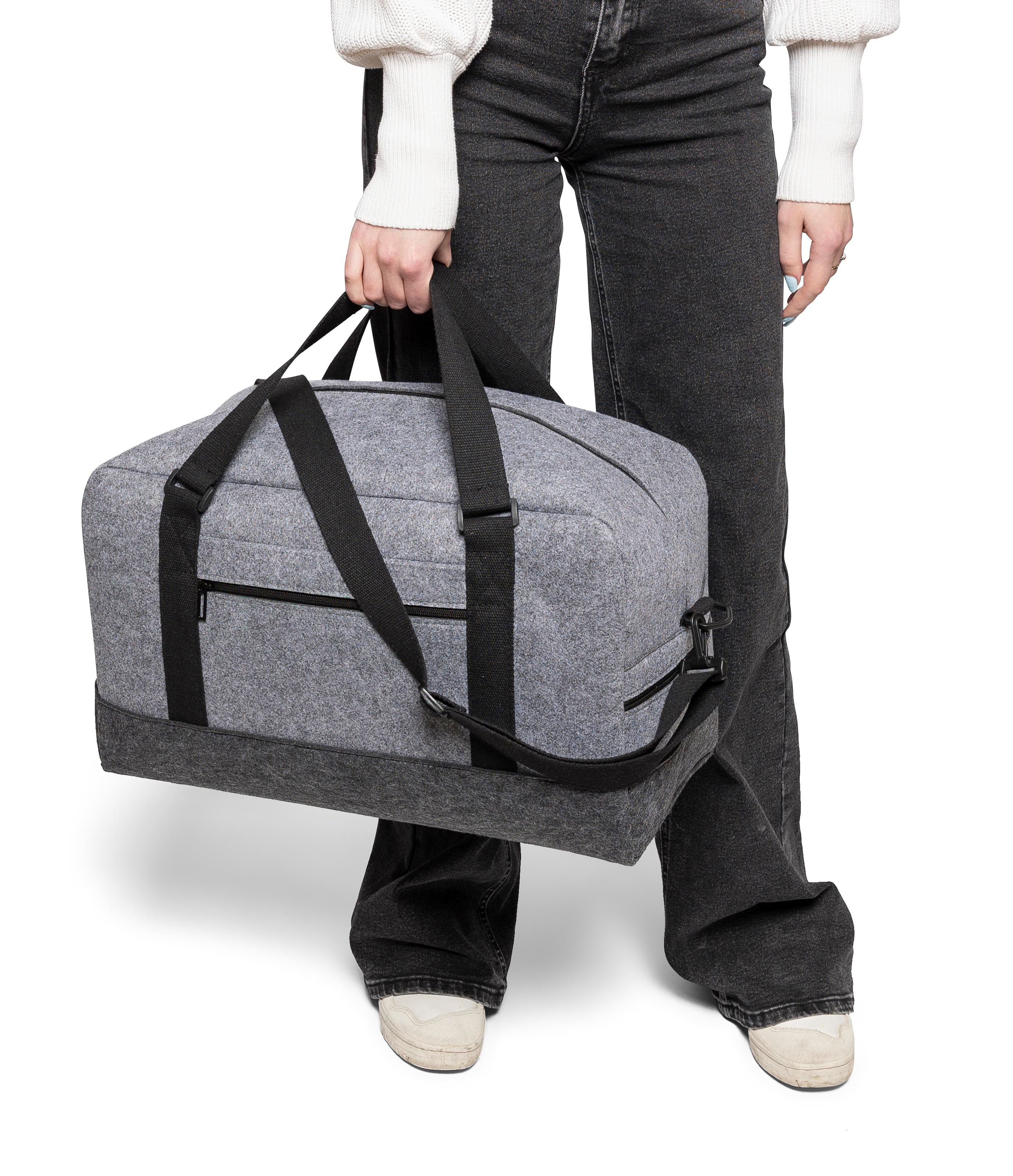 Vue 3 de Sac de sport Corliss | Feutre recyclé | Sangle réglable