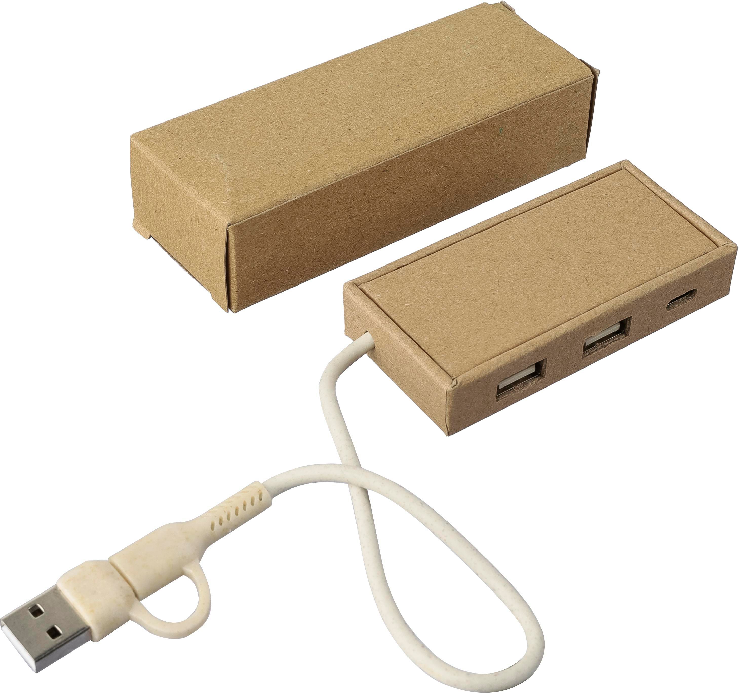 Vue 5 de Hub USB Paulo | Recyclé | 4 ports