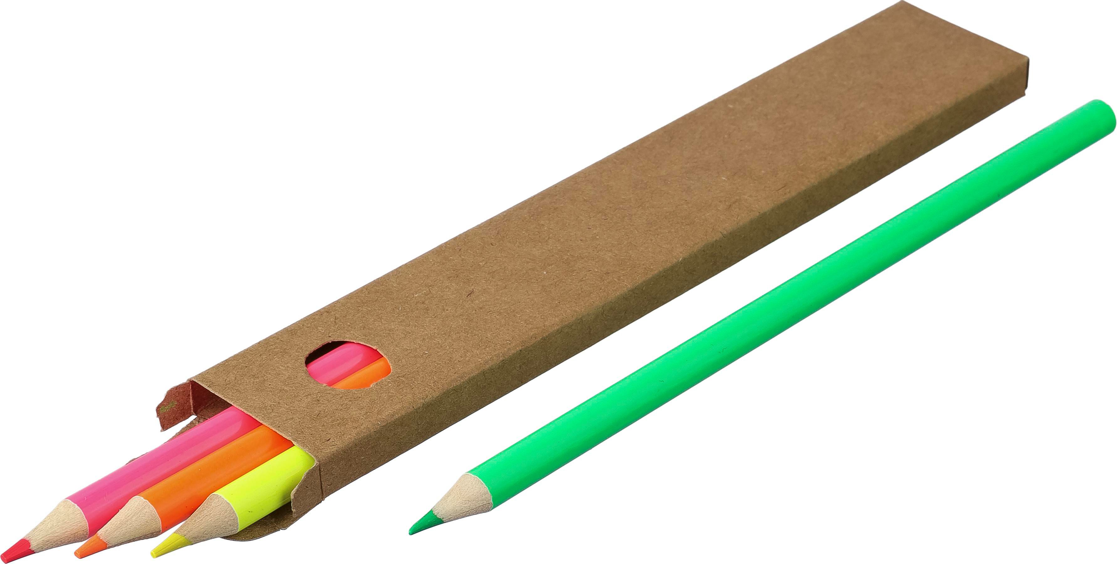 Vue 5 de Set de crayons surligneurs Kaden | Bois | 4 pièces