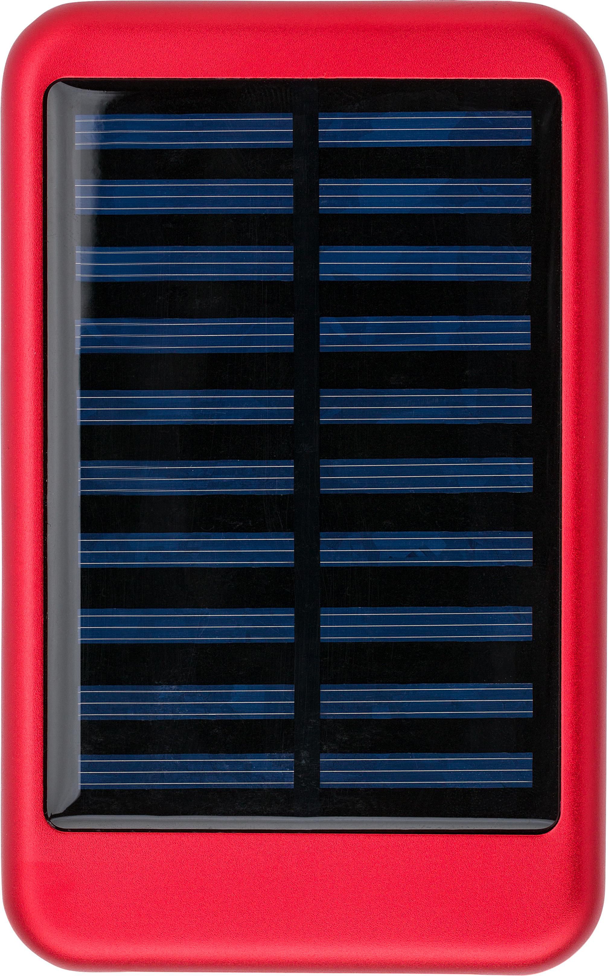 Vue 3 de Power bank Tycho | Aluminium | Solaire | 4 000 mAh
